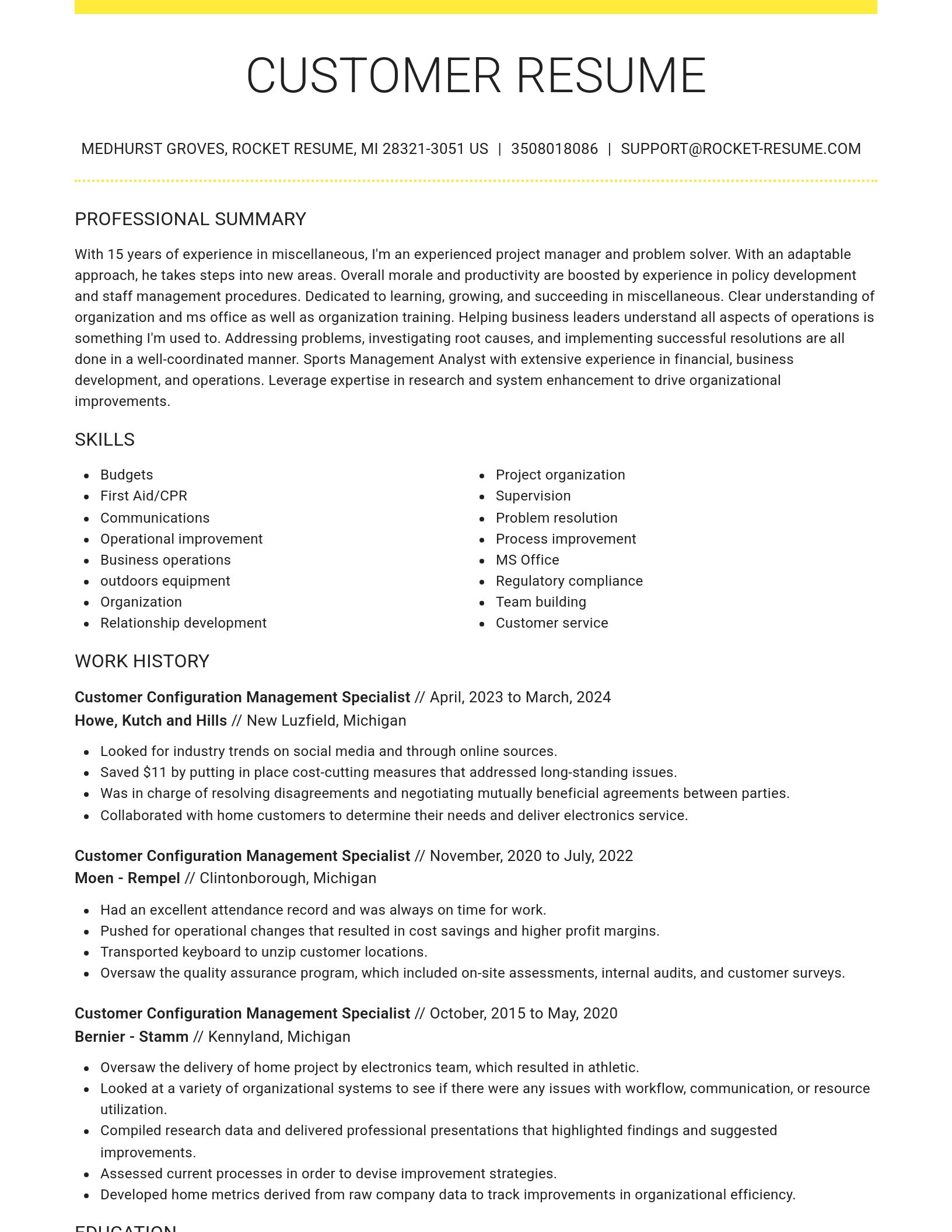 Grand resume template