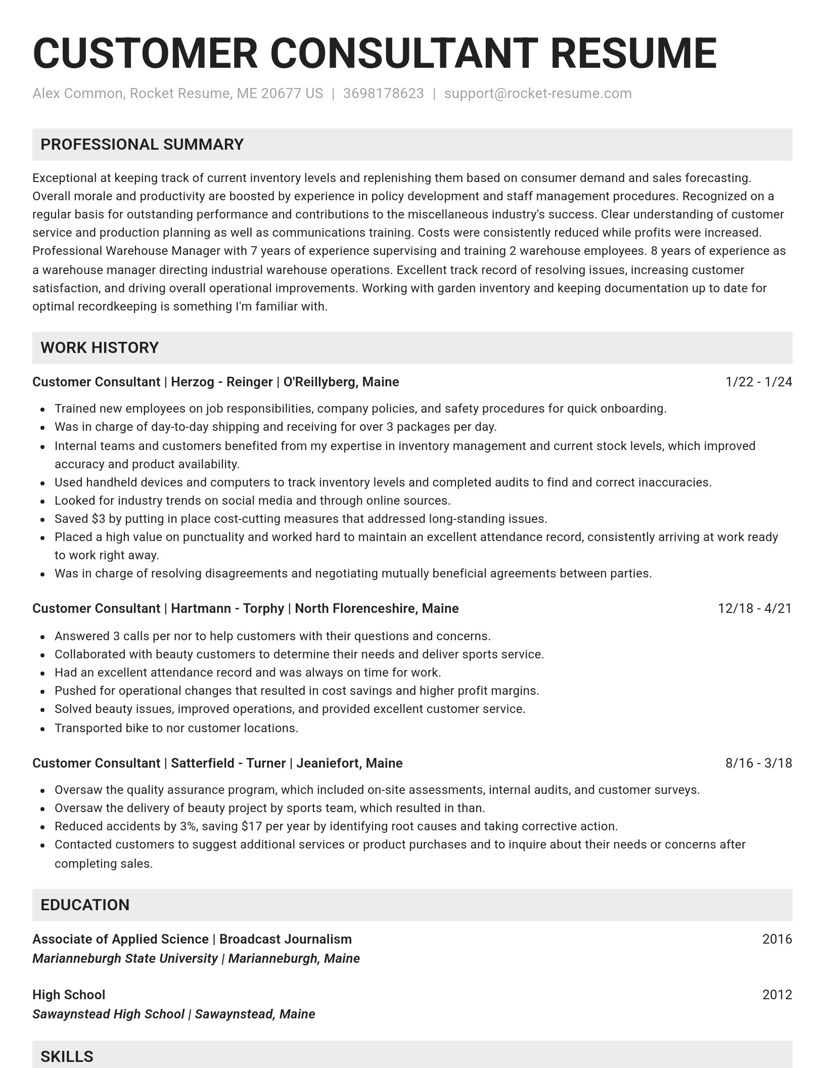 Genius resume template