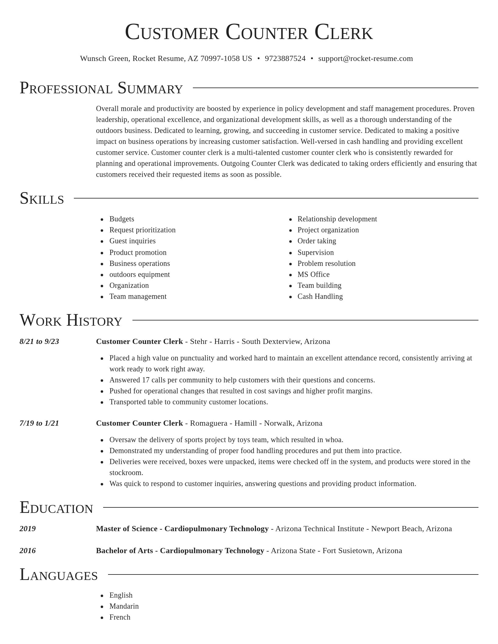 Director resume template