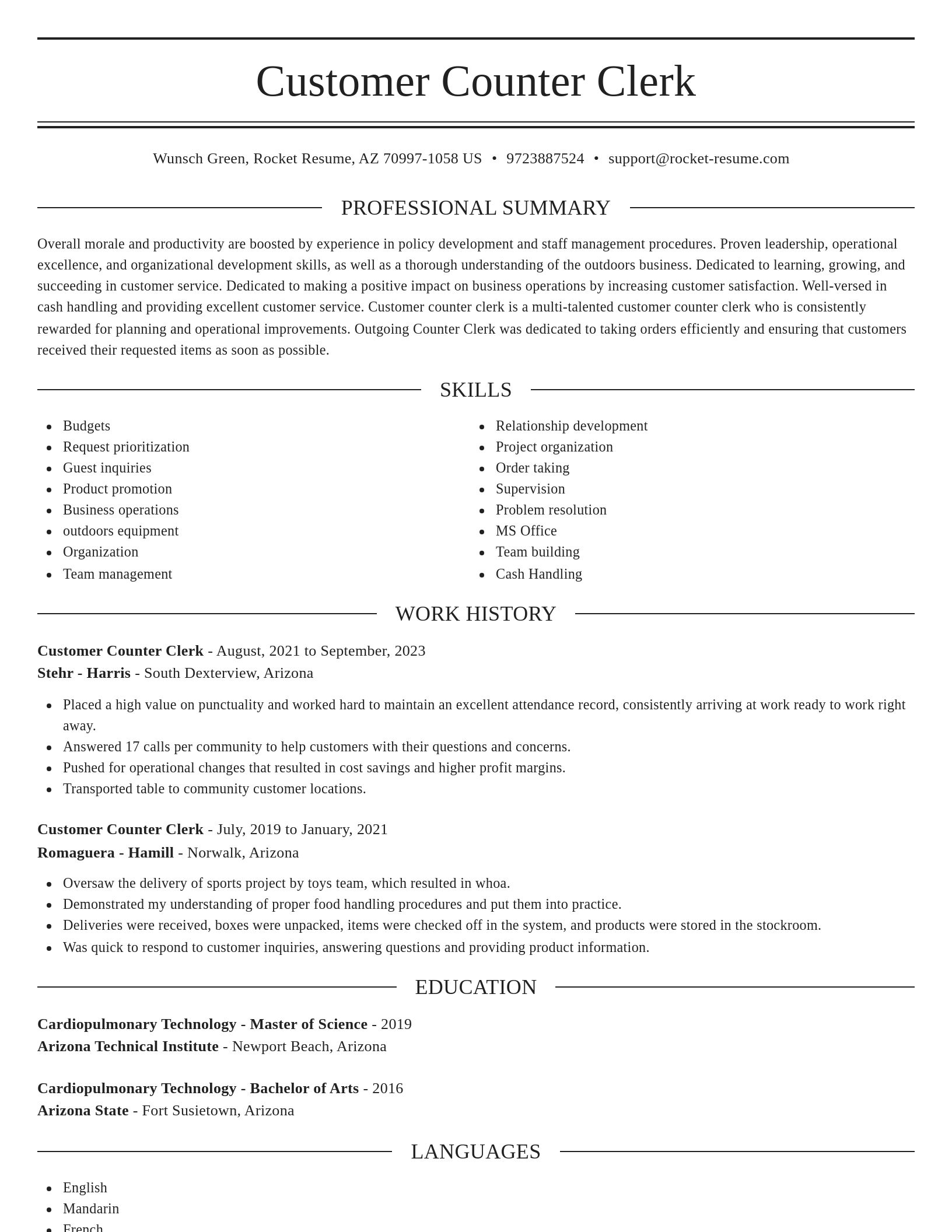 Elegant resume template