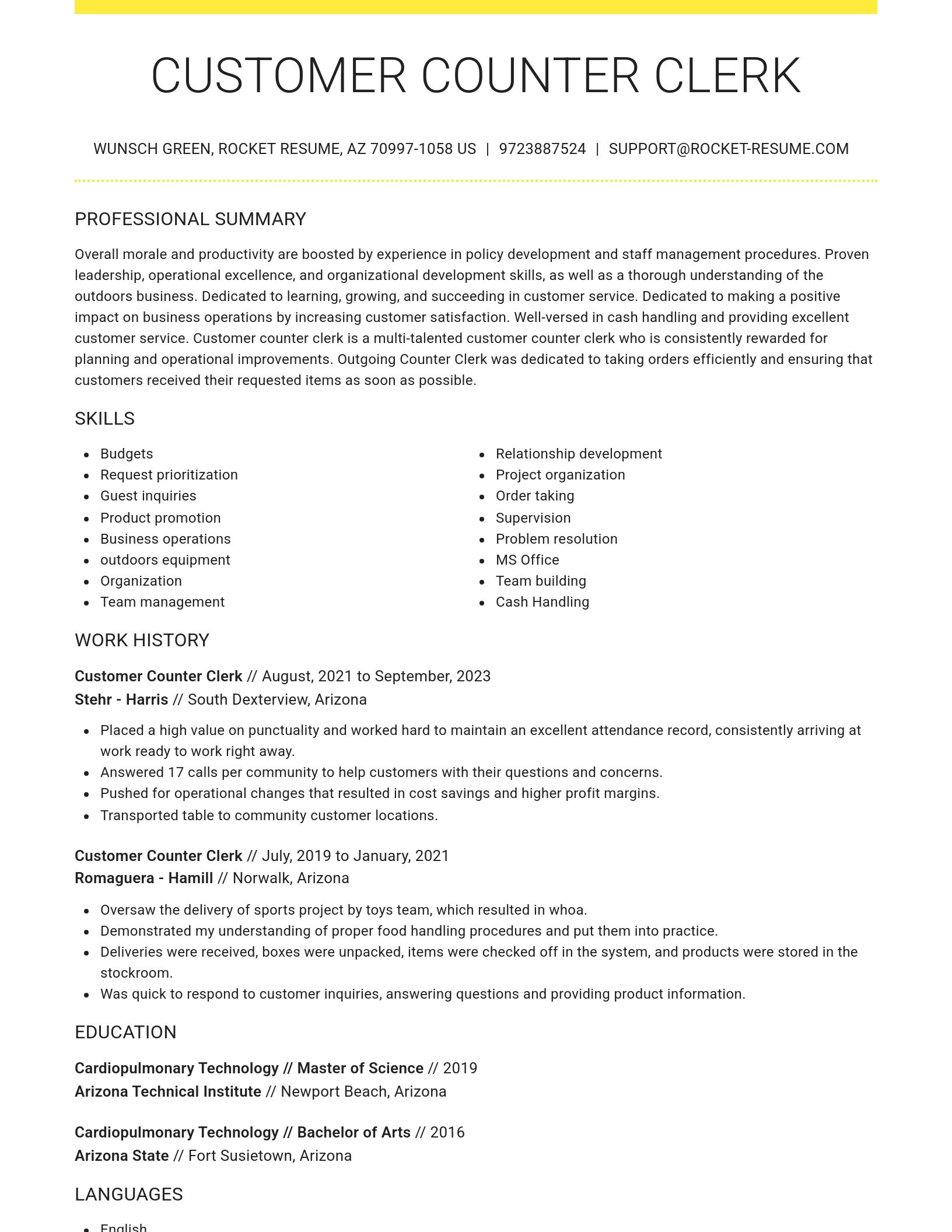 Grand resume template
