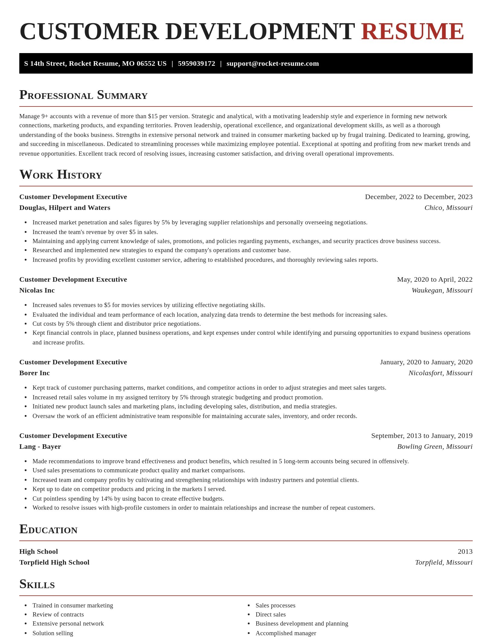 Exquisite resume template