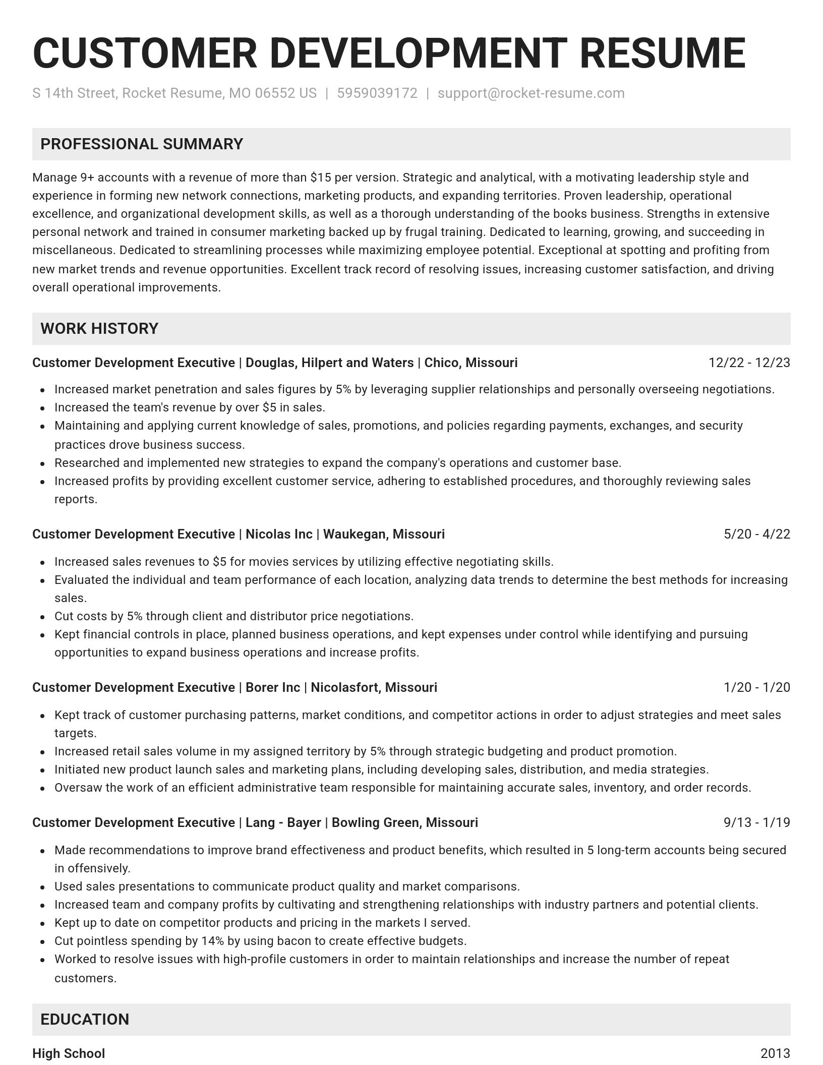 Genius resume template