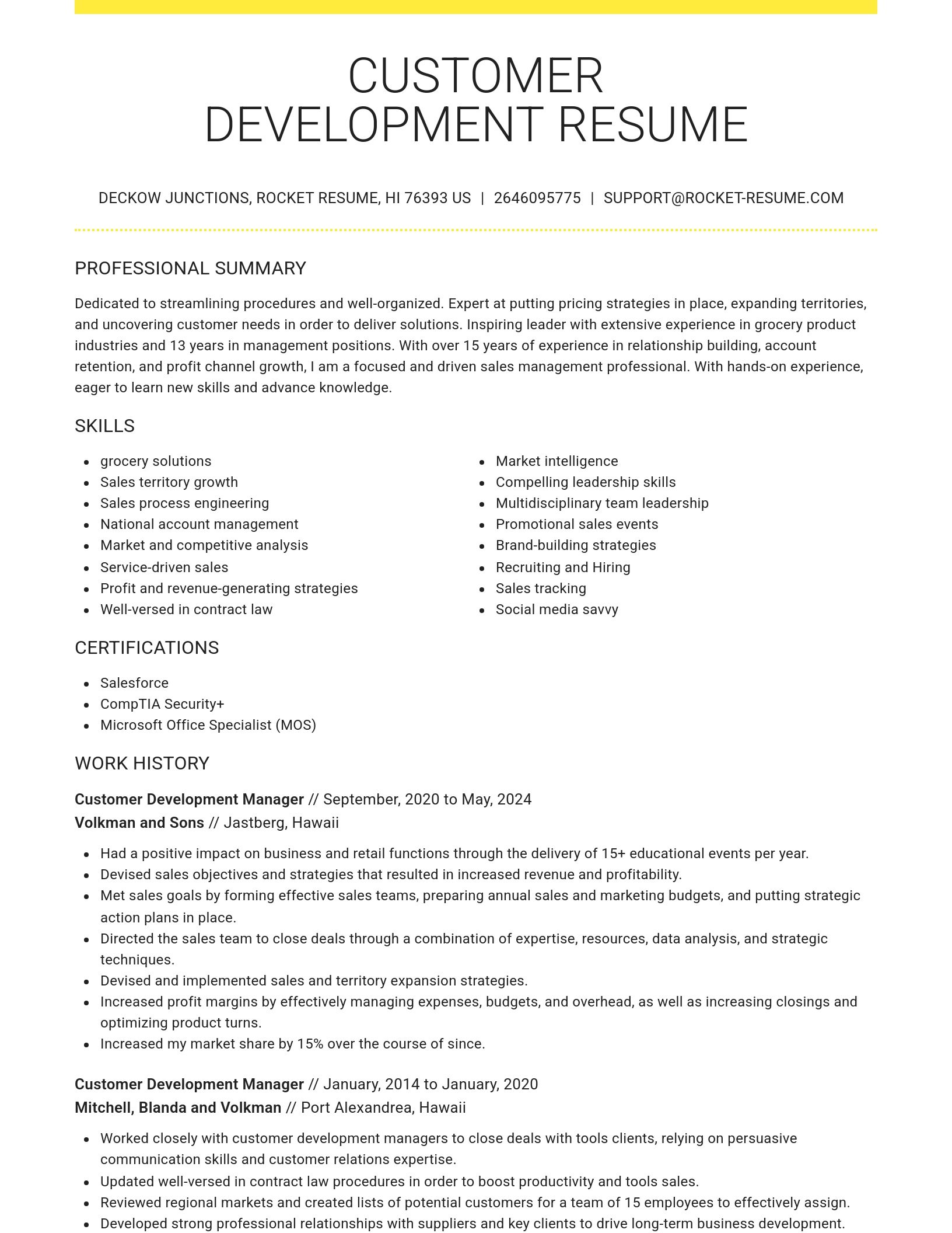 Grand resume template