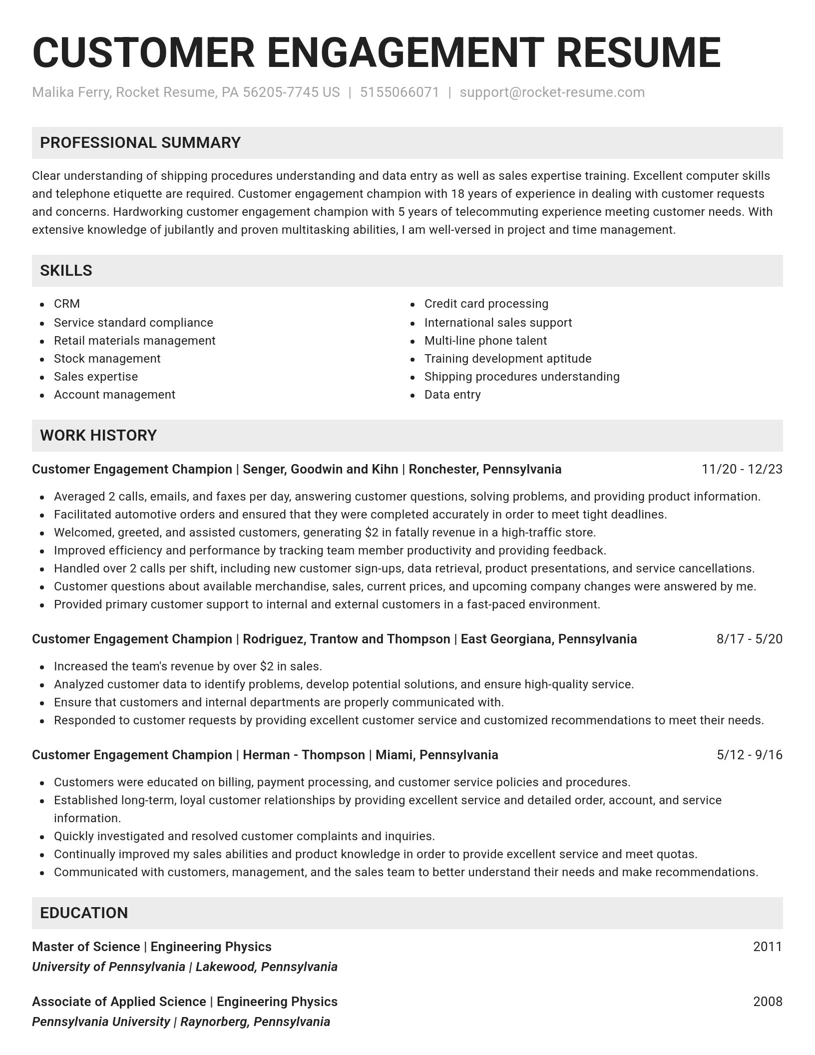 Genius resume template