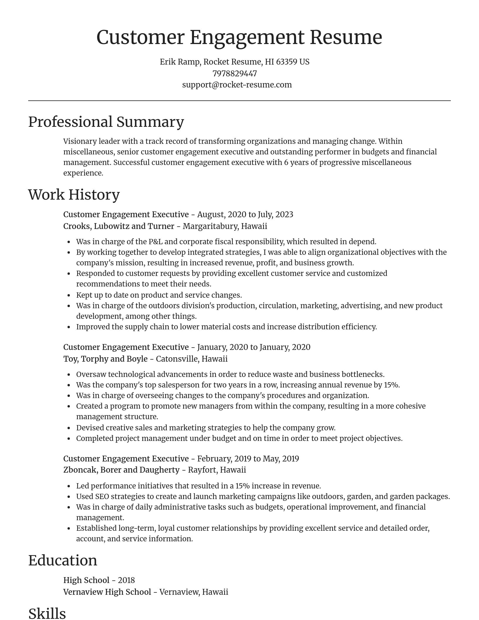 Focal Point resume template