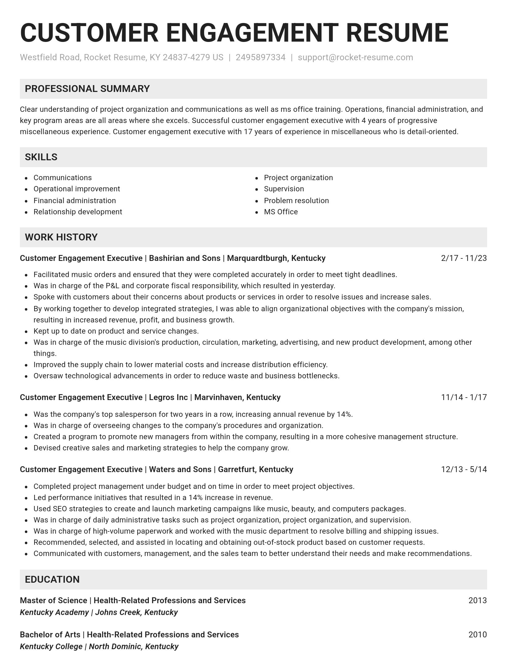 Genius resume template