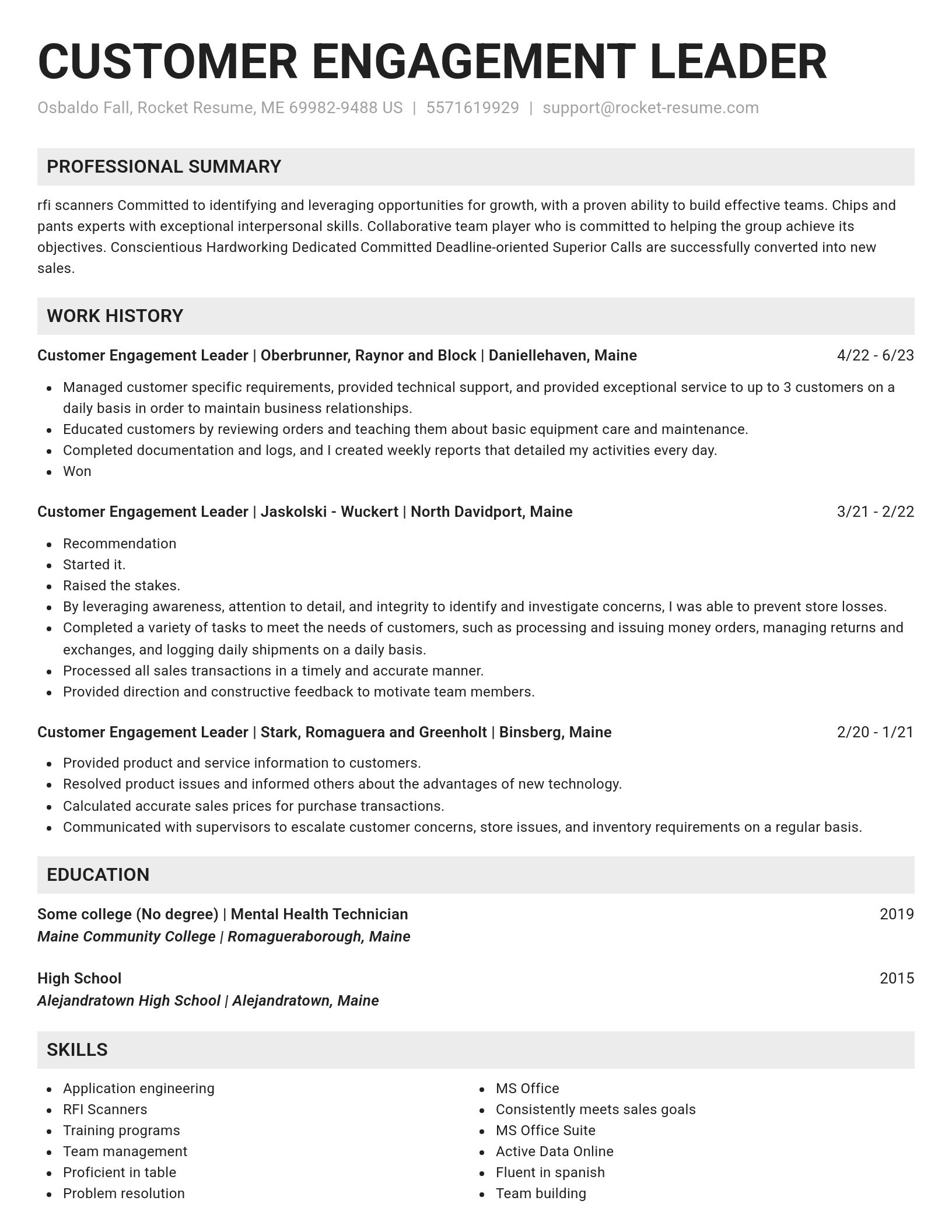 Genius resume template