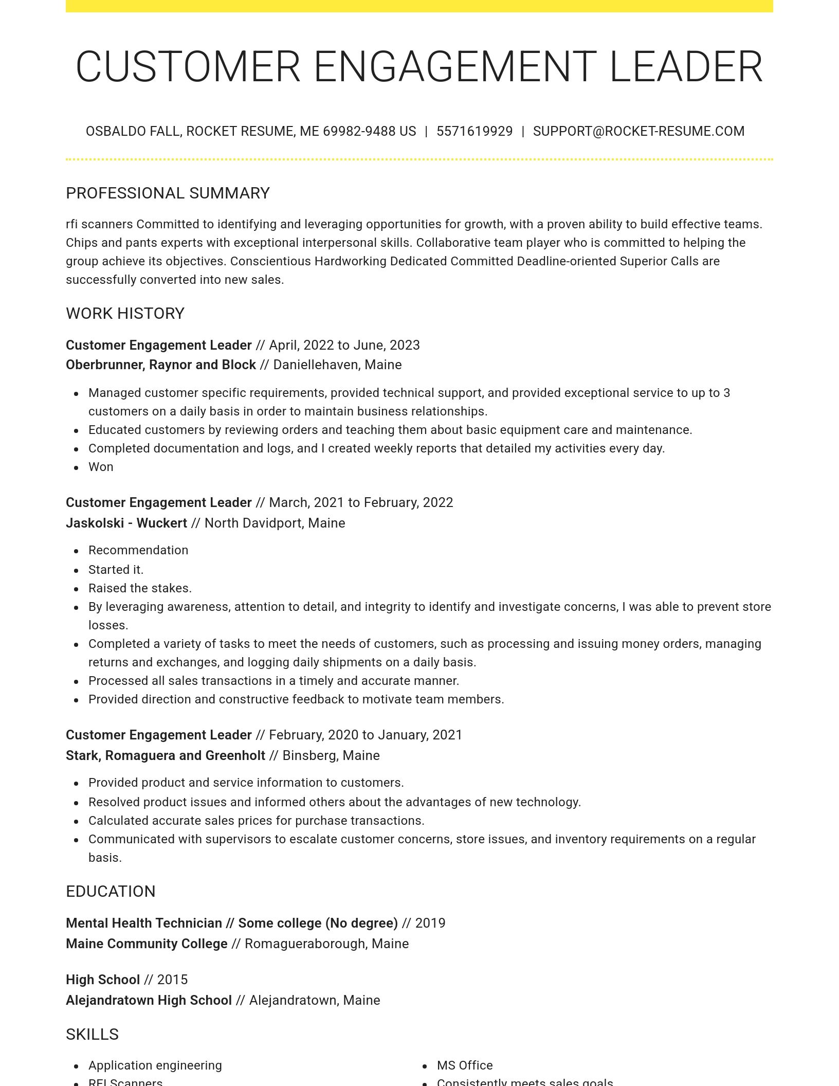 Grand resume template