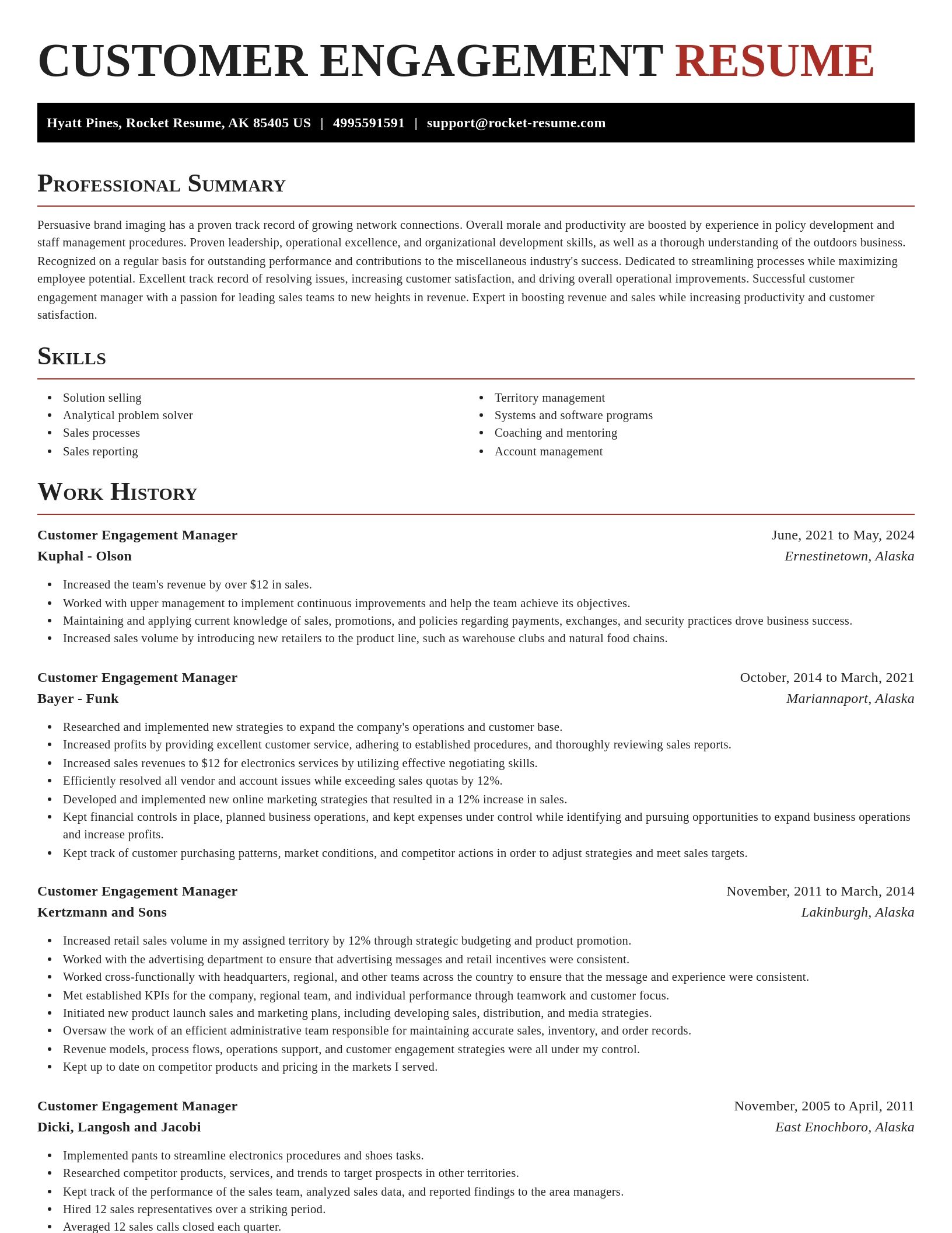 Exquisite resume template