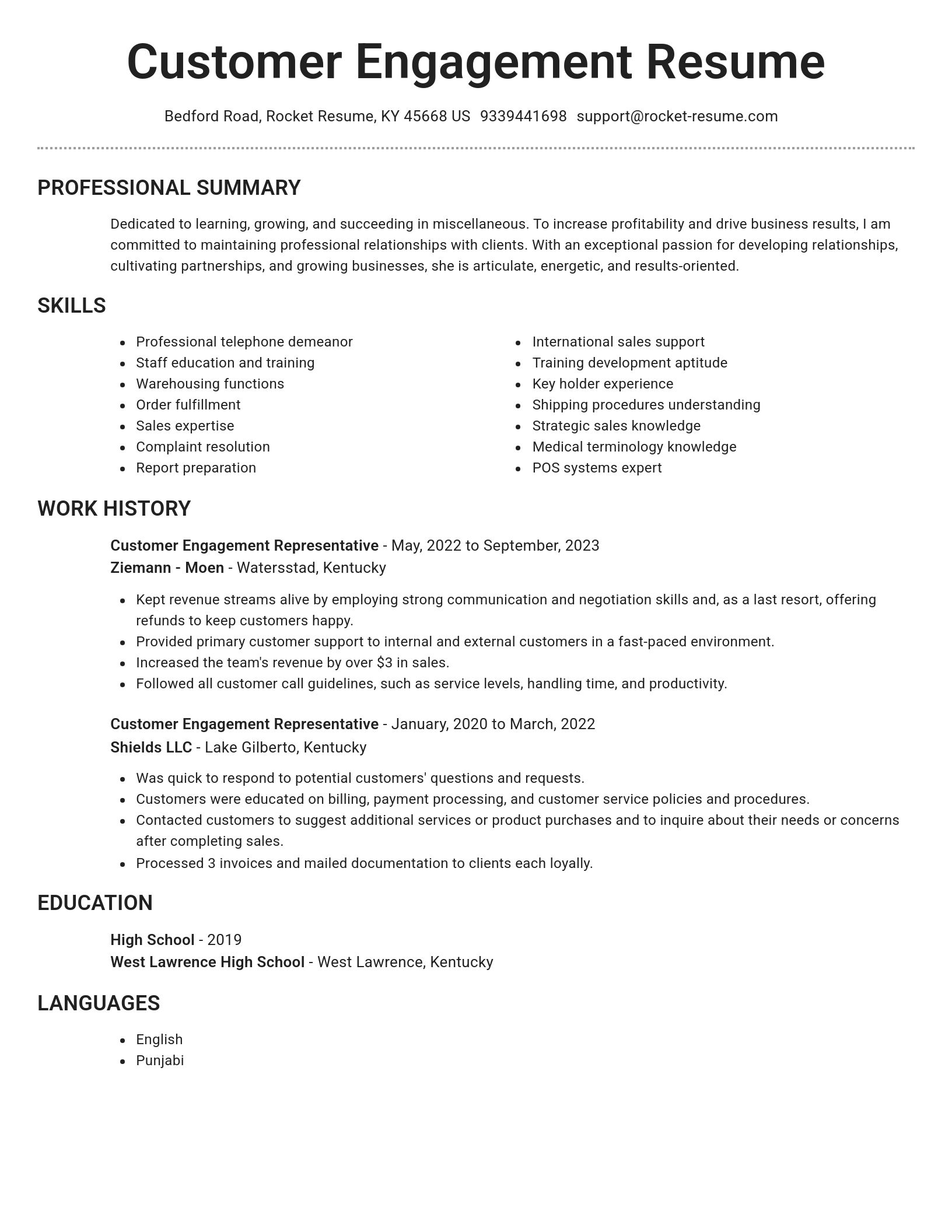Brilliant resume template