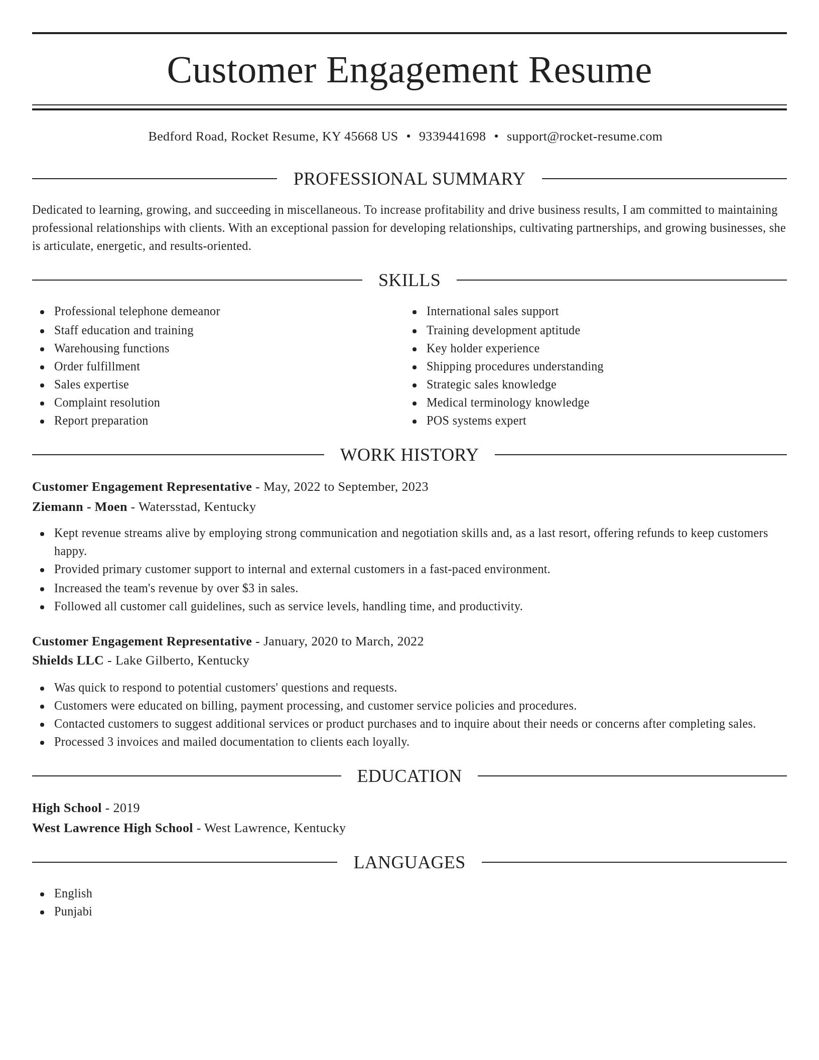 Elegant resume template
