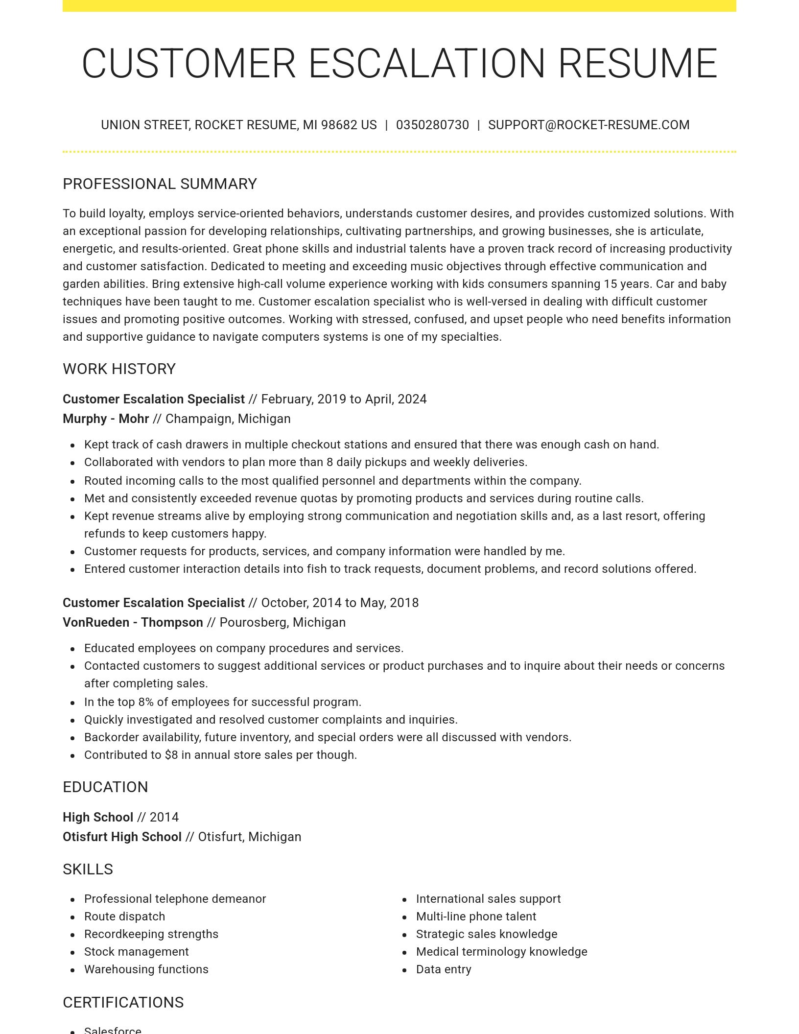 Grand resume template
