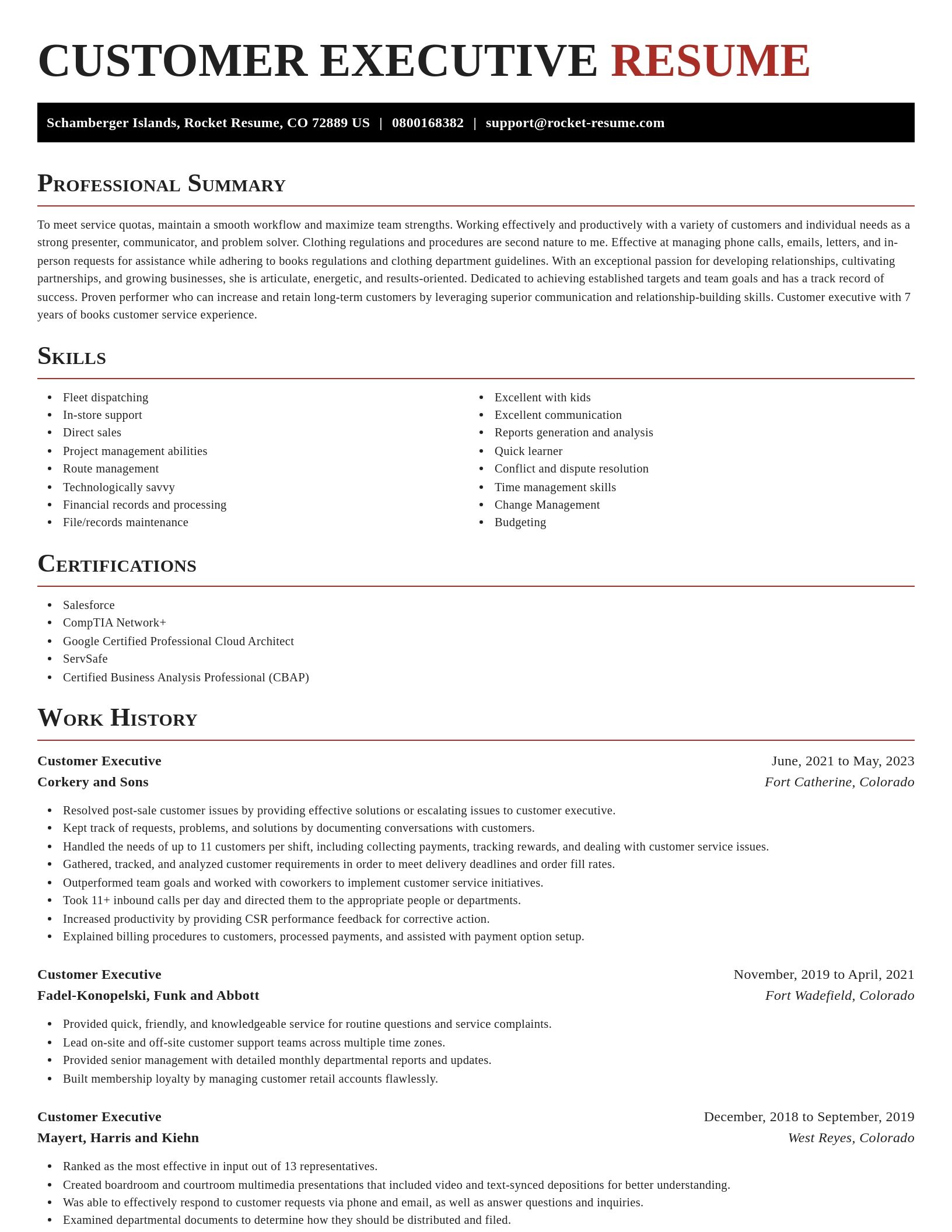 Exquisite resume template