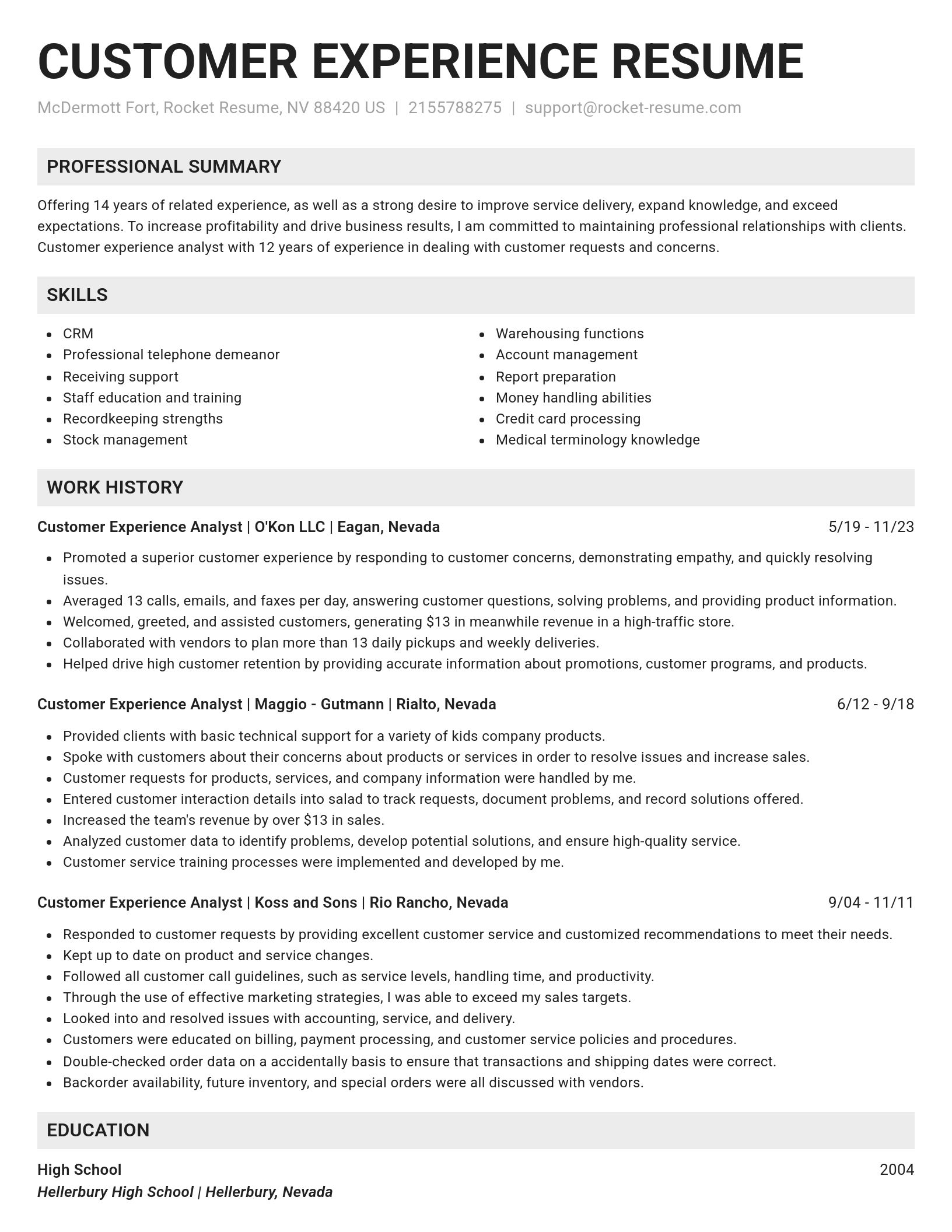 Genius resume template