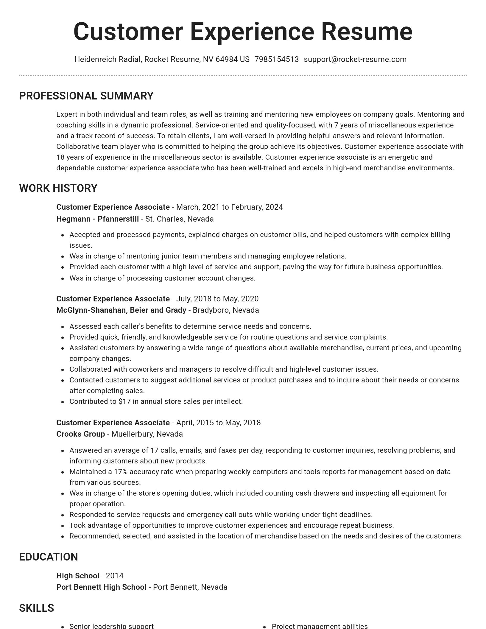 Brilliant resume template
