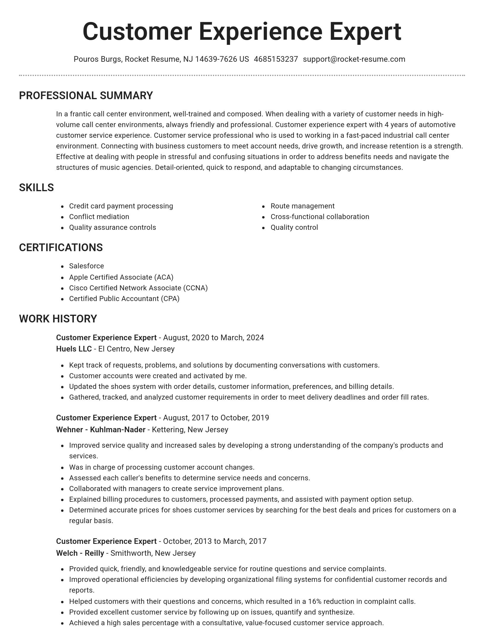Brilliant resume template