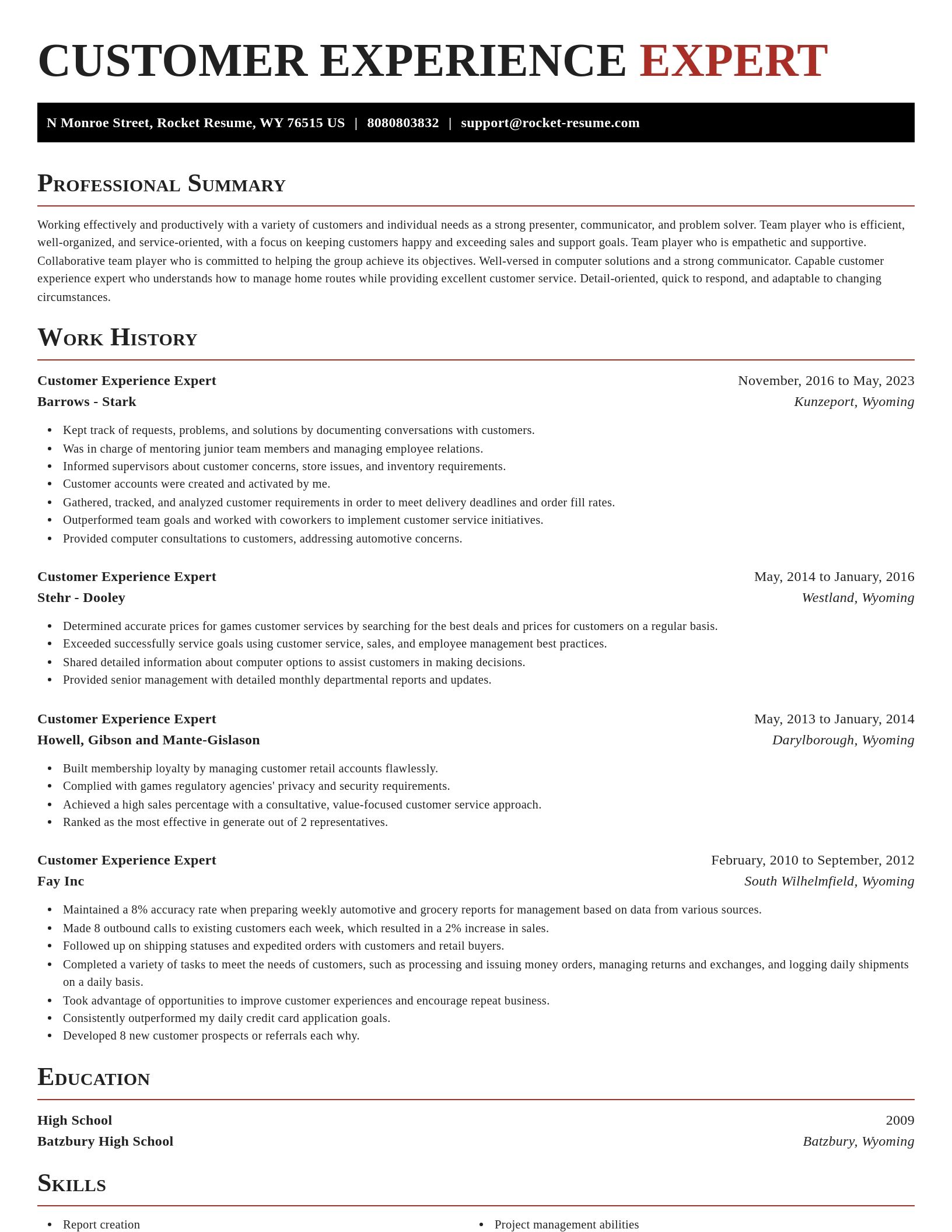 Exquisite resume template