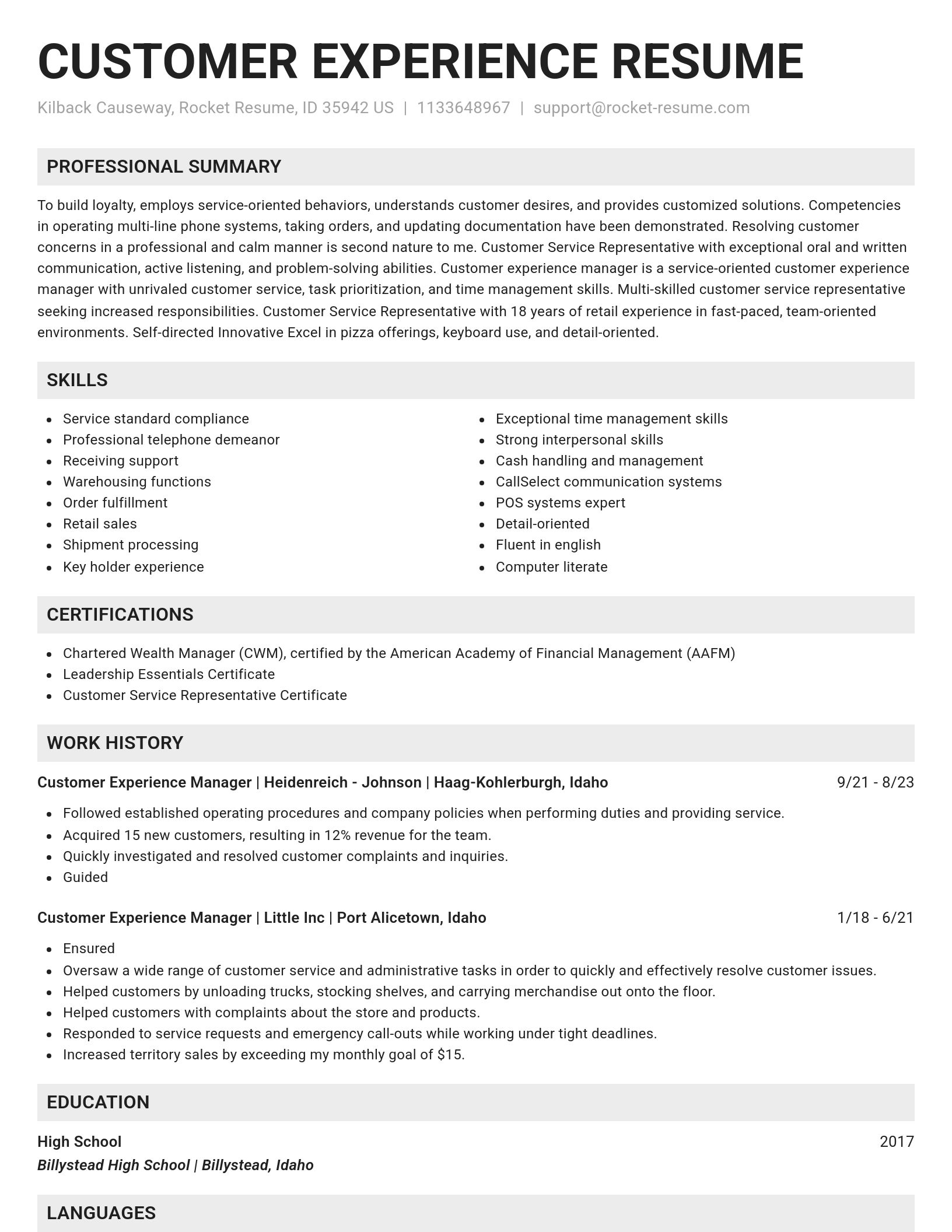 Genius resume template