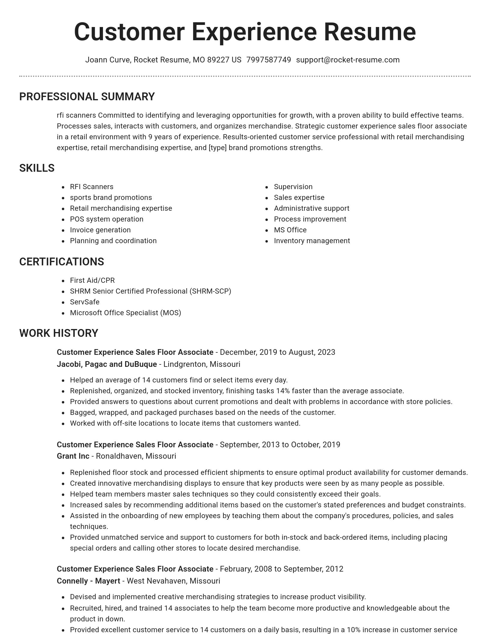 Brilliant resume template