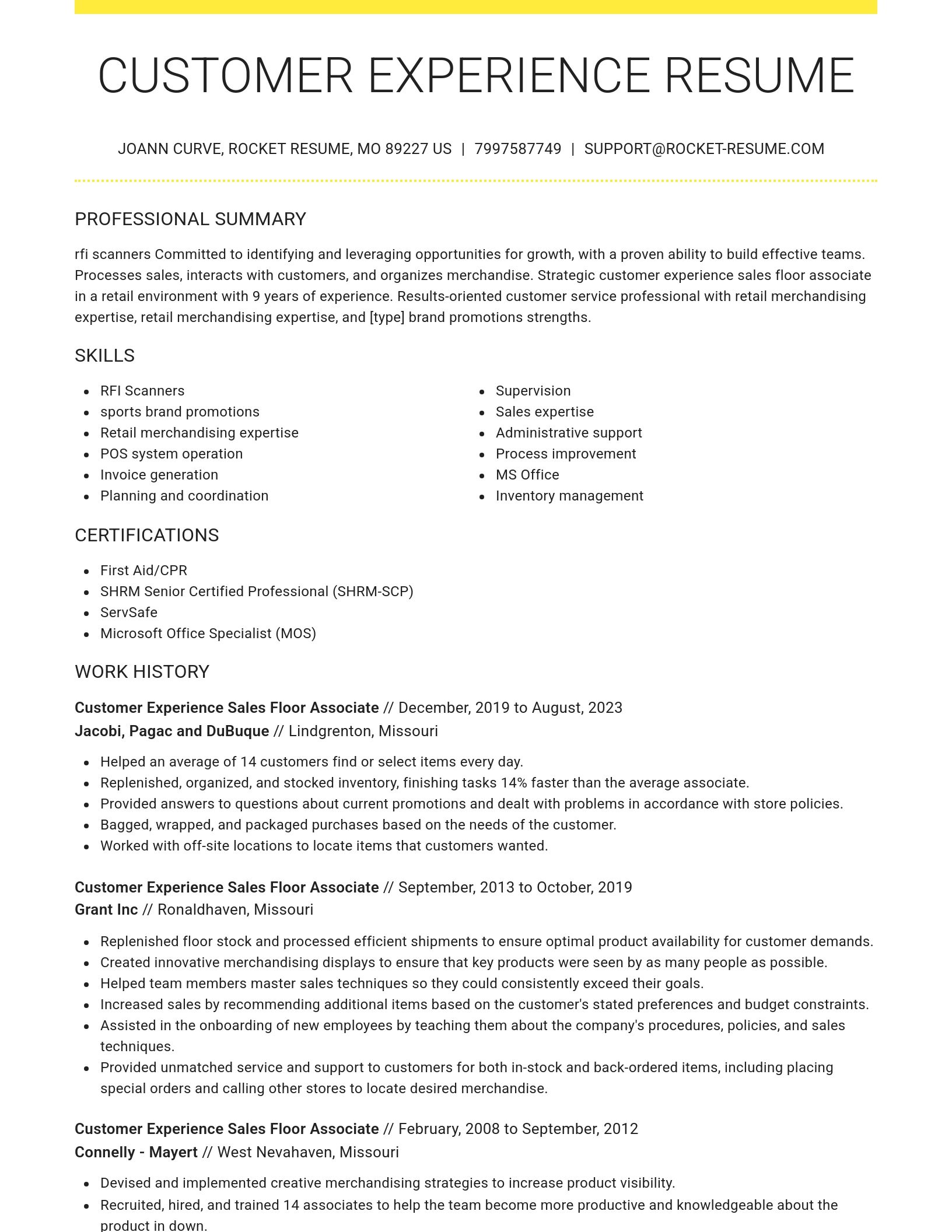 Grand resume template