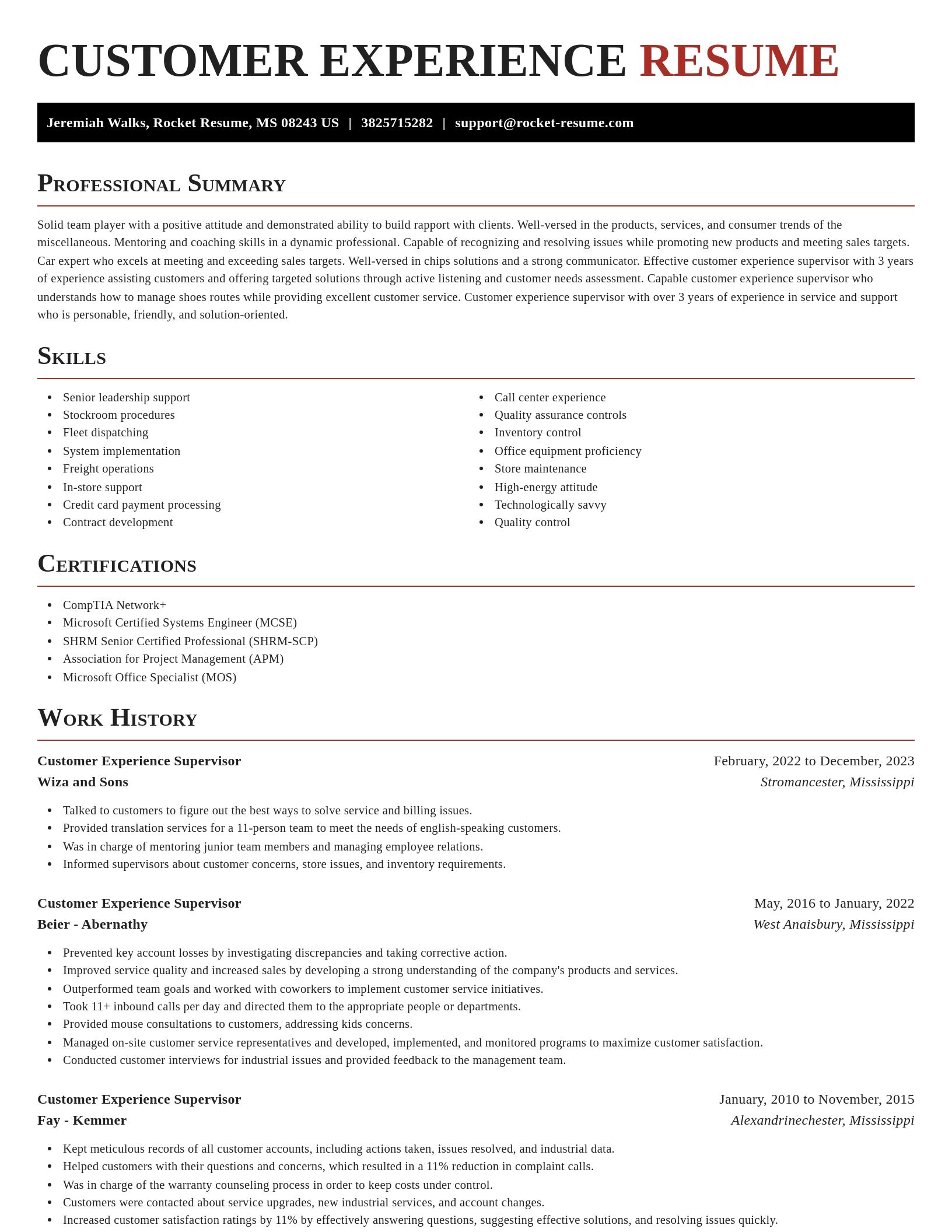 Exquisite resume template