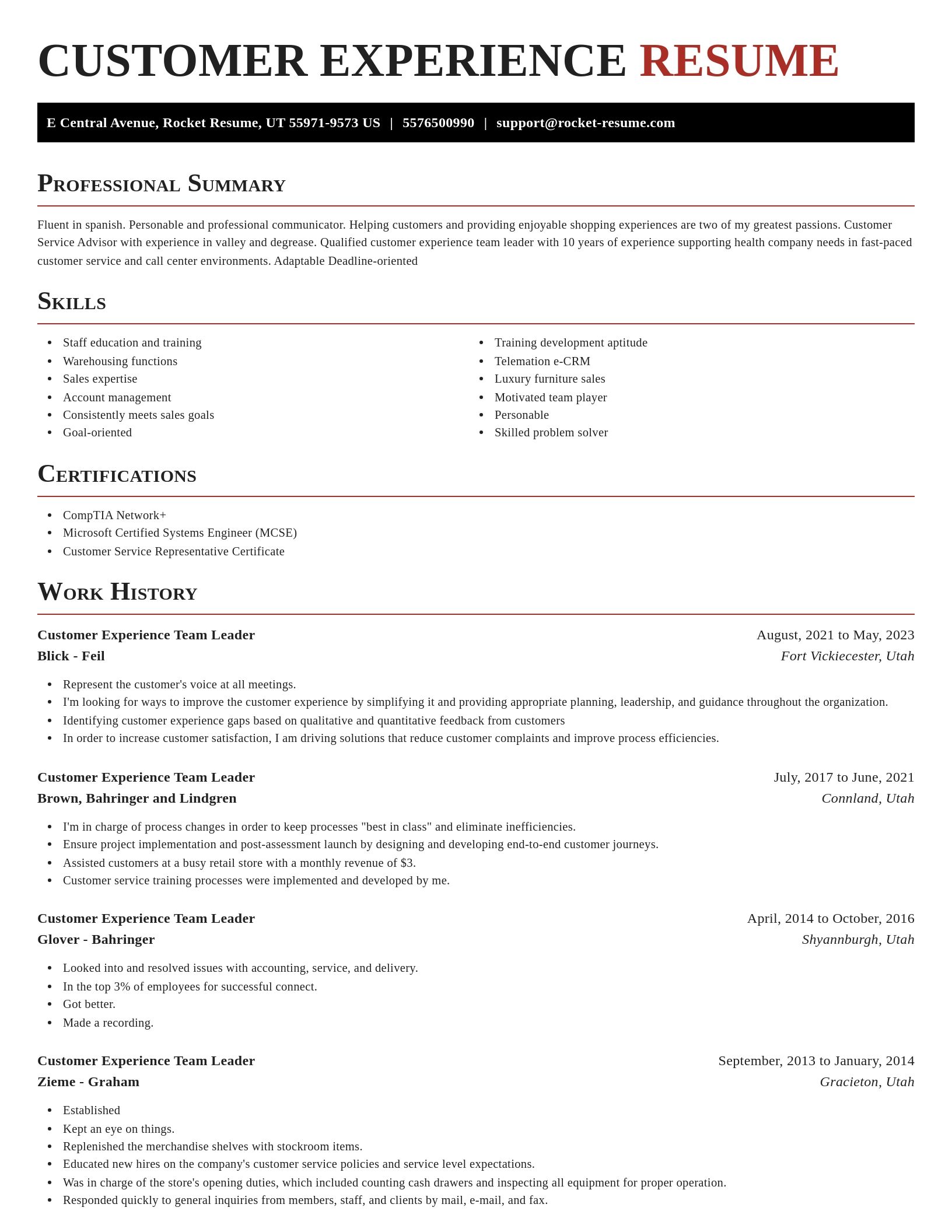 Exquisite resume template