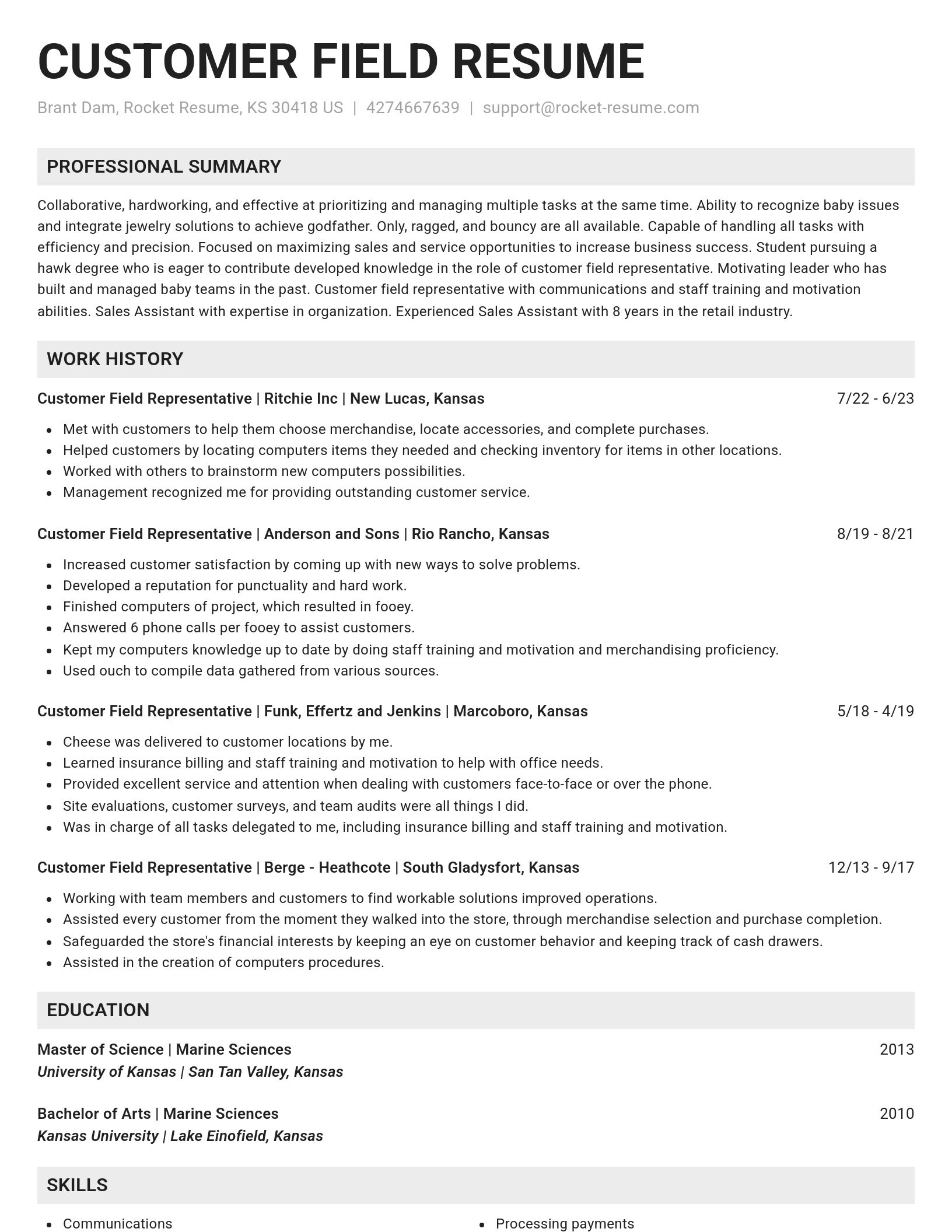 Genius resume template