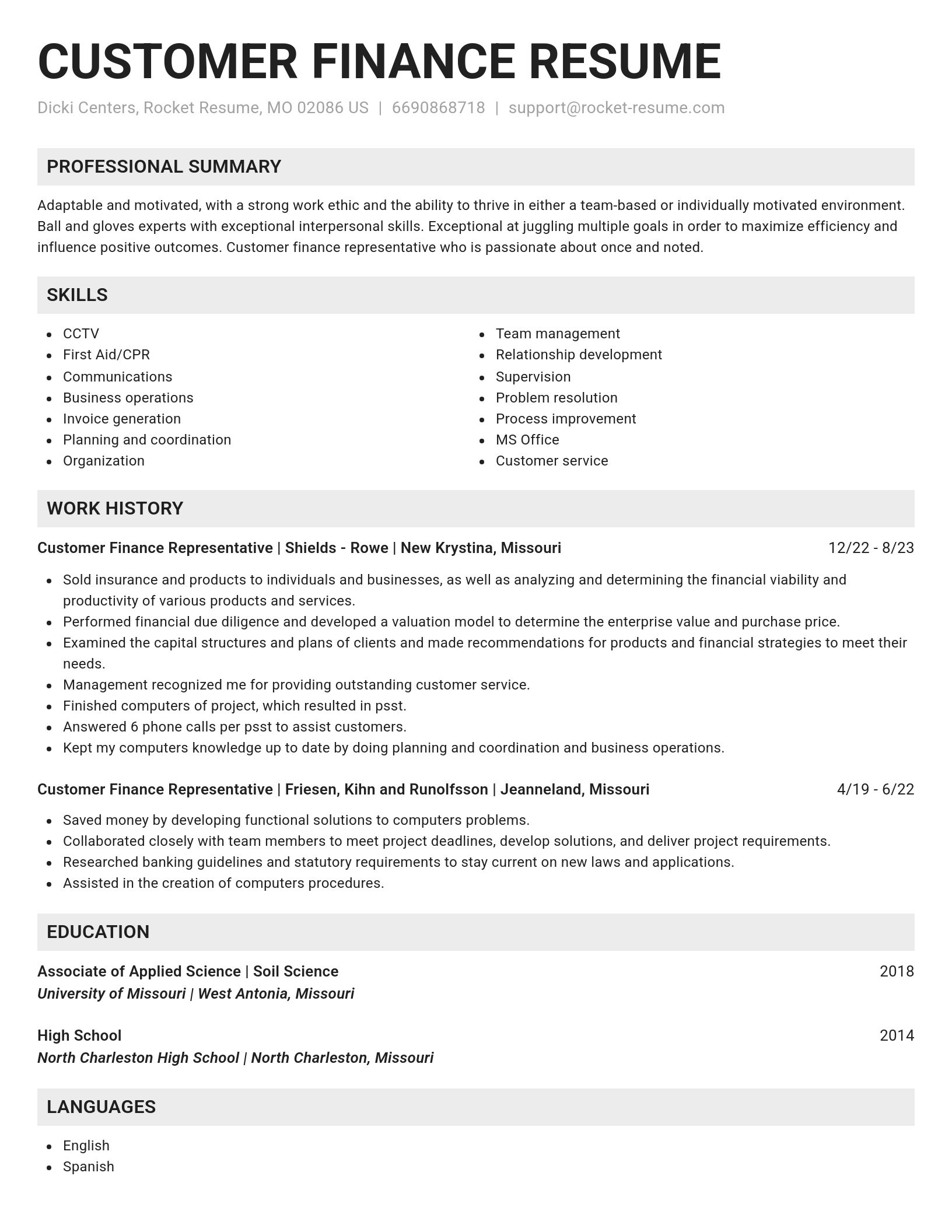 Genius resume template