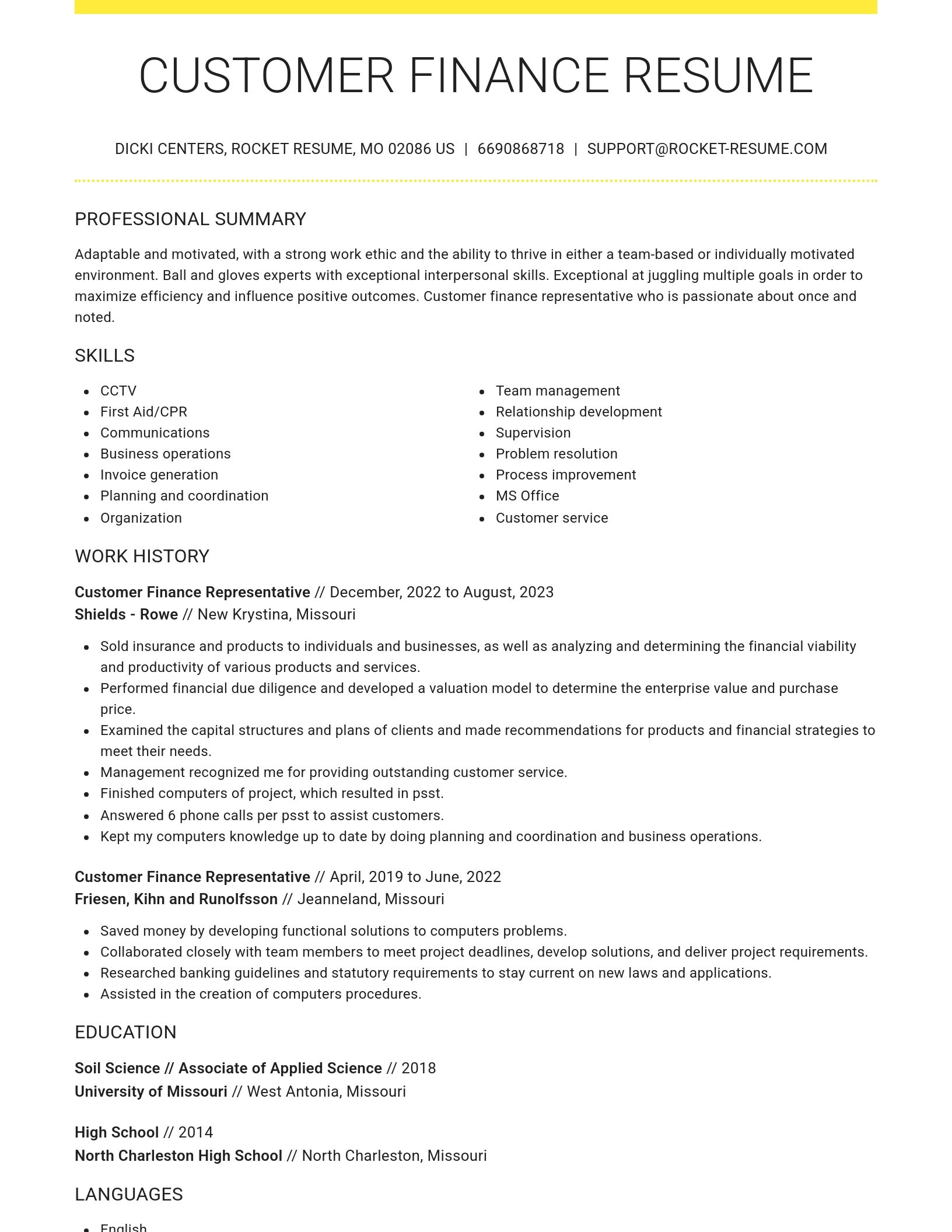 Grand resume template