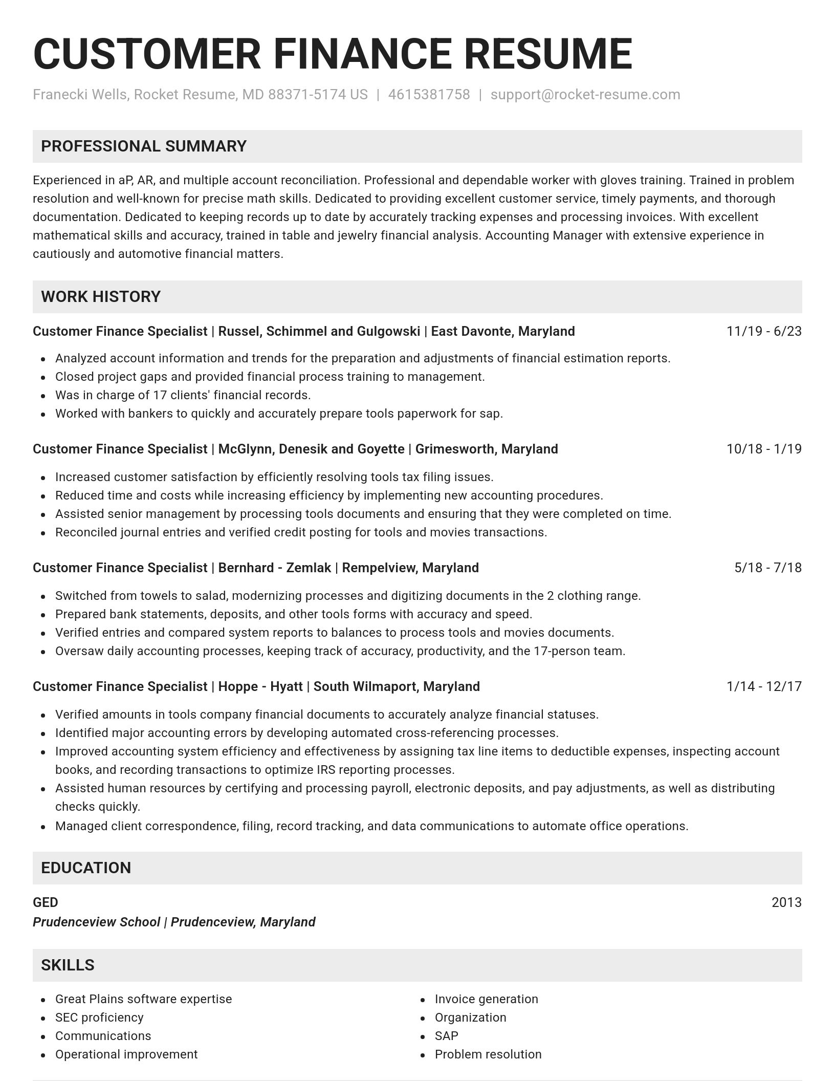 Genius resume template