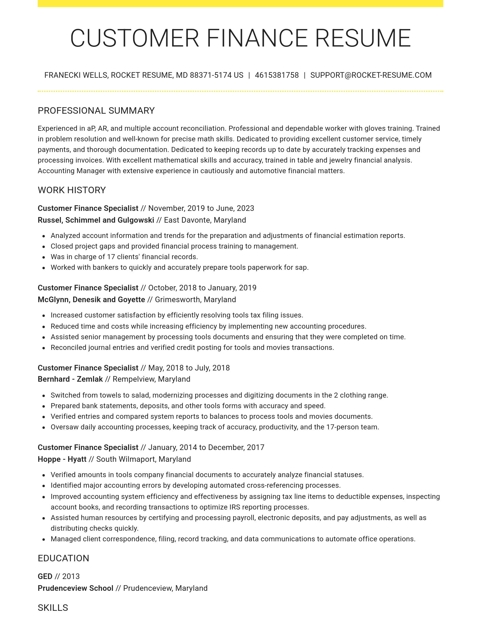 Grand resume template