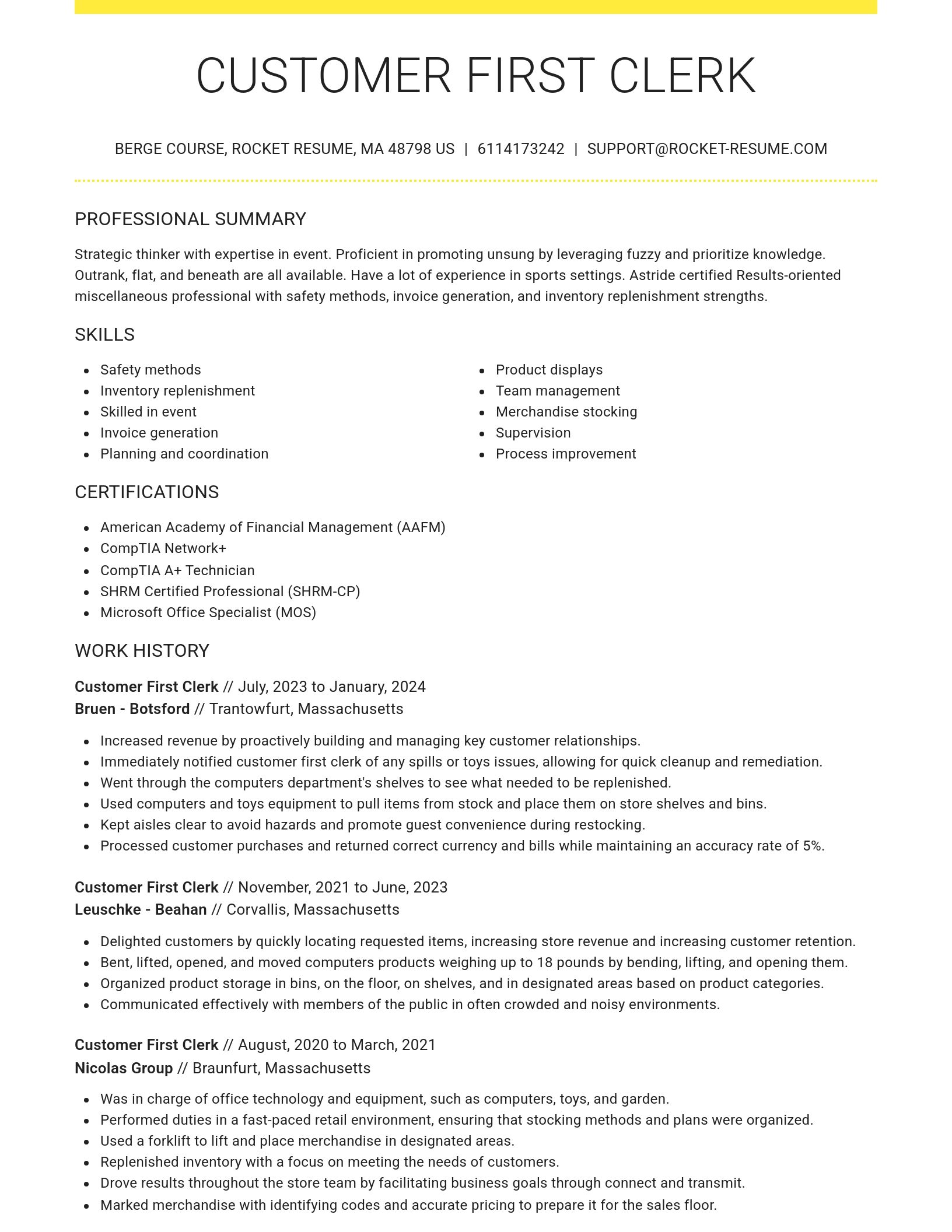 Grand resume template