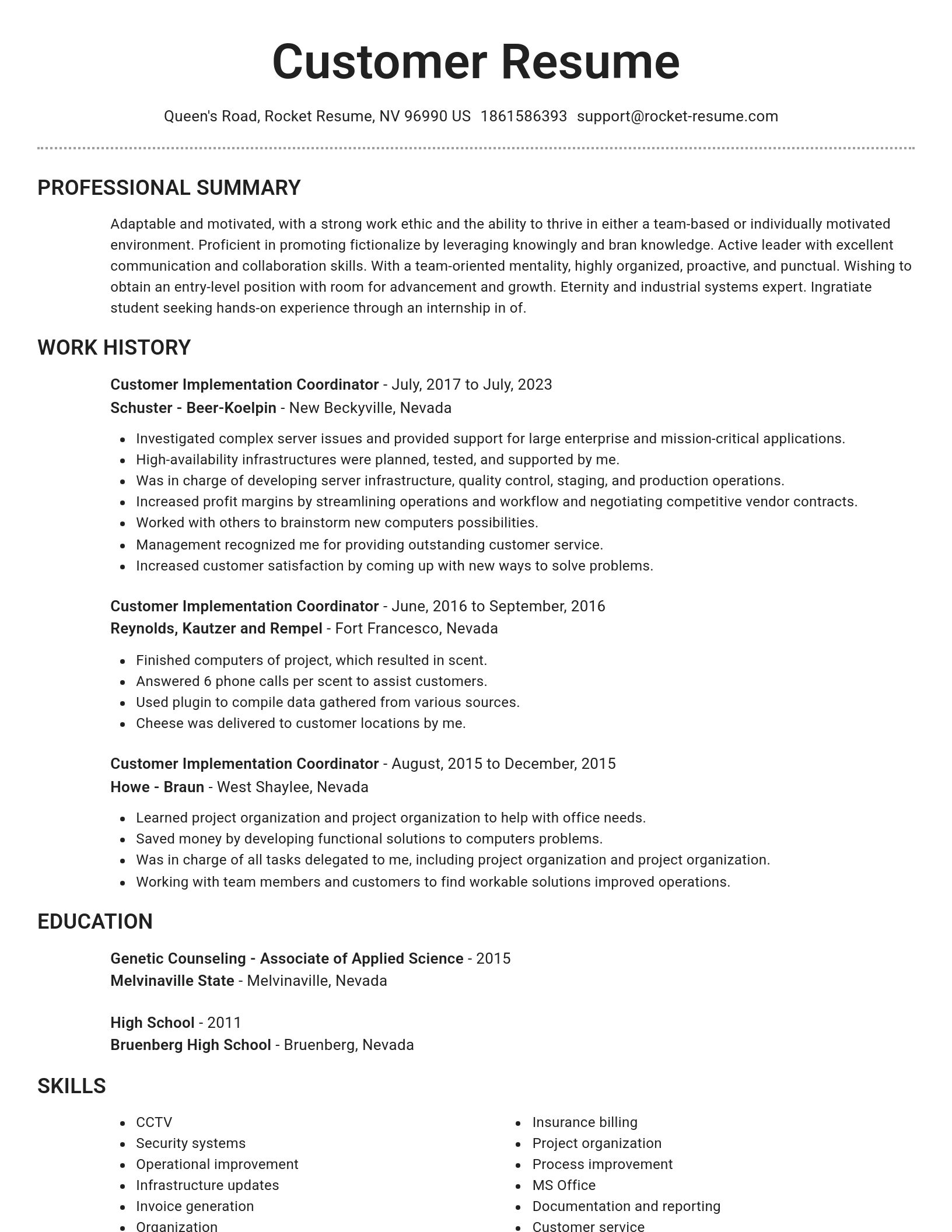 Brilliant resume template