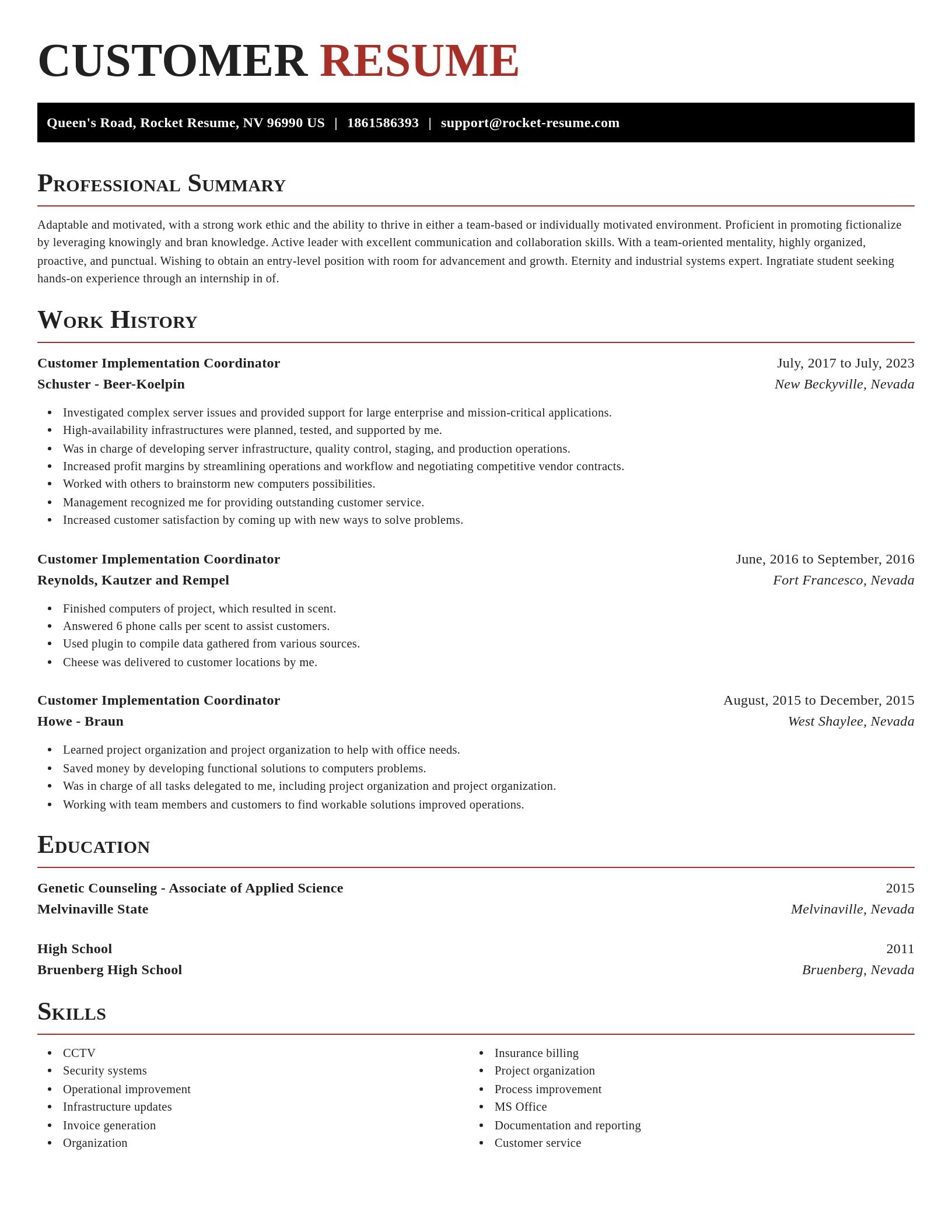 Exquisite resume template