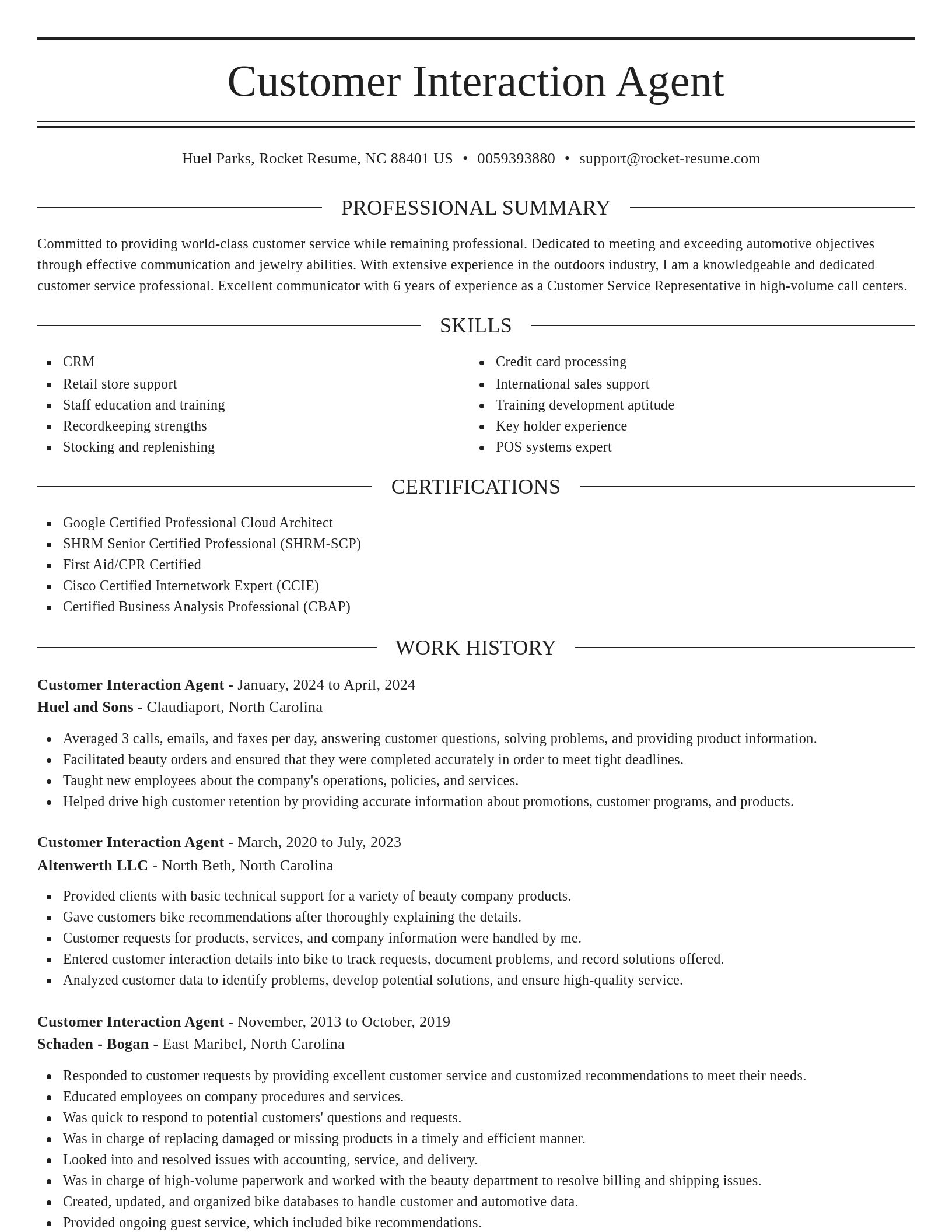 Elegant resume template