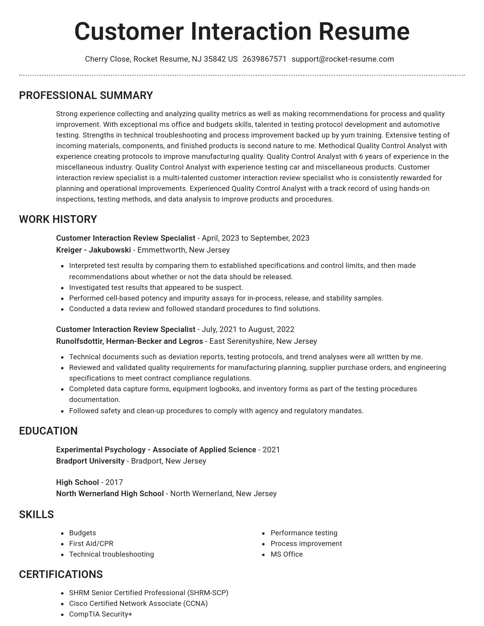 Brilliant resume template