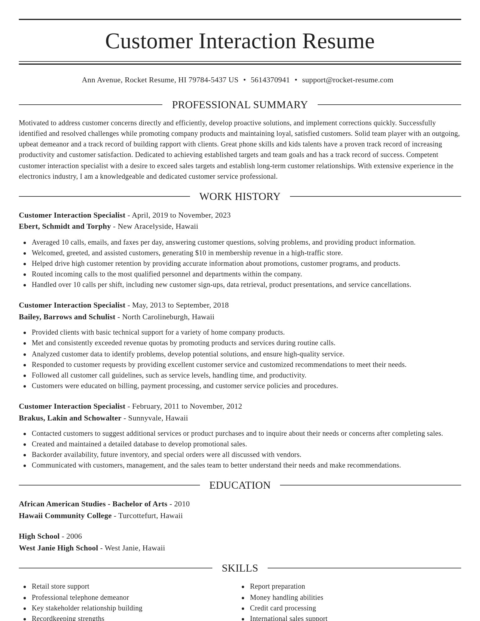 Elegant resume template