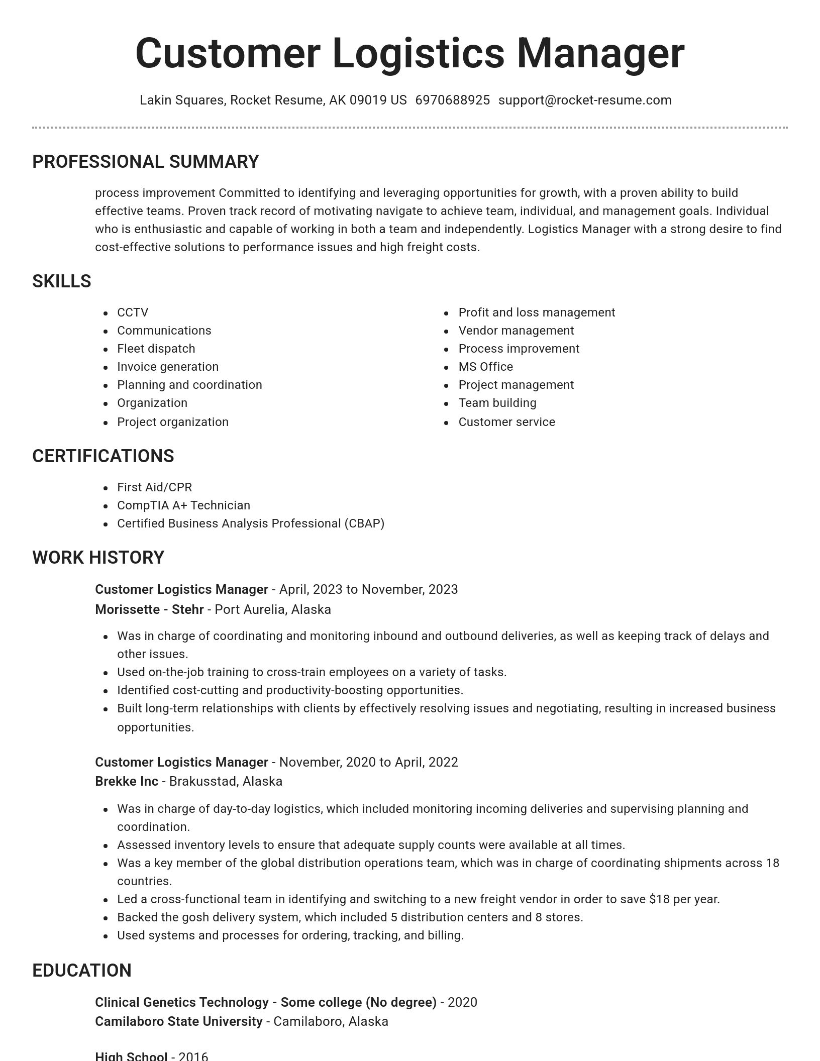 Brilliant resume template