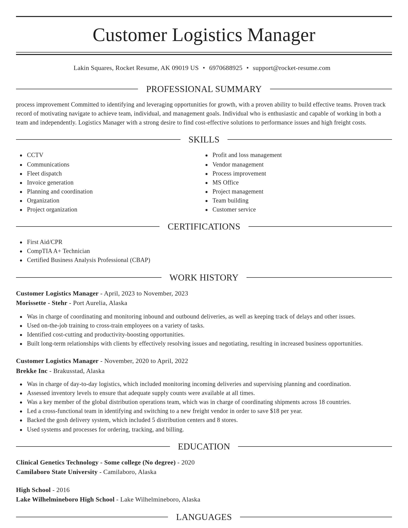 Elegant resume template