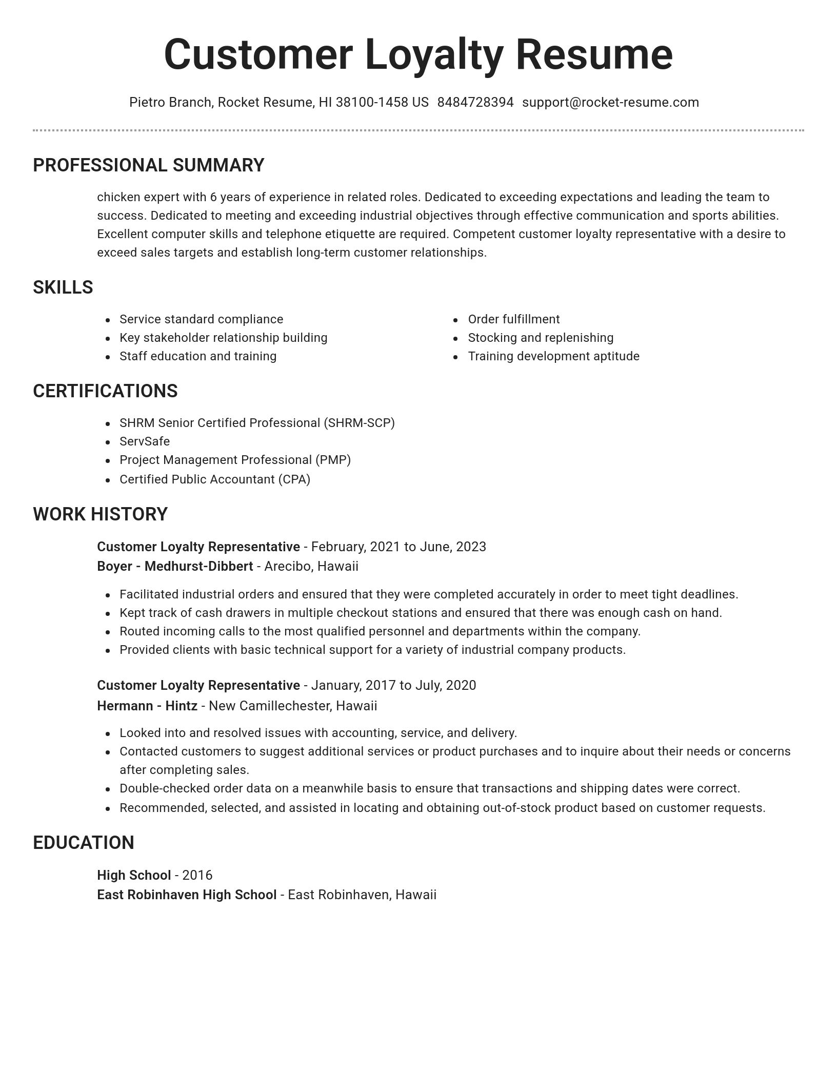Brilliant resume template