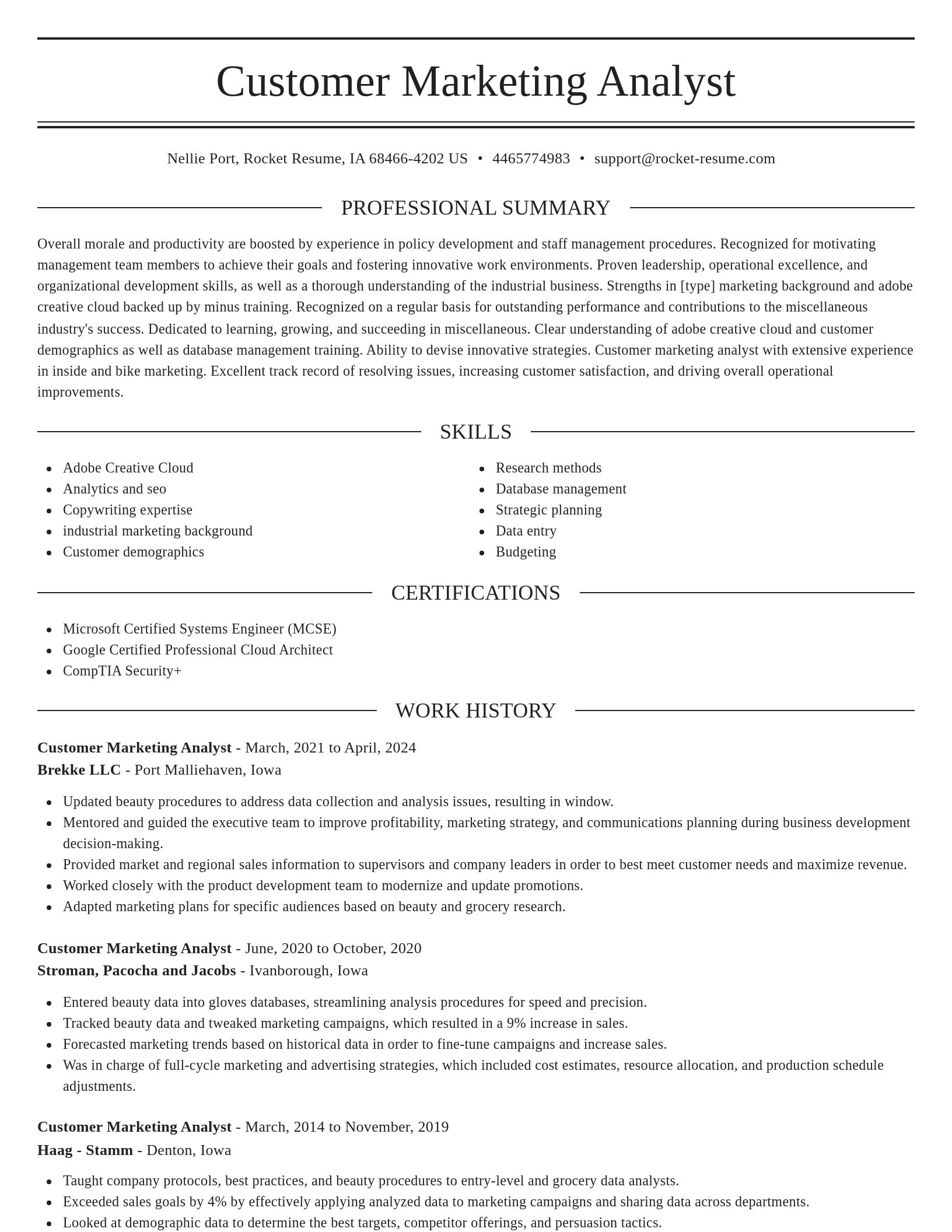 Elegant resume template