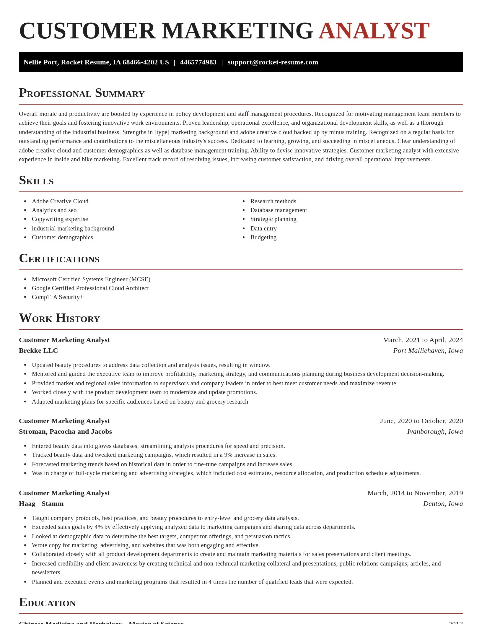 Exquisite resume template