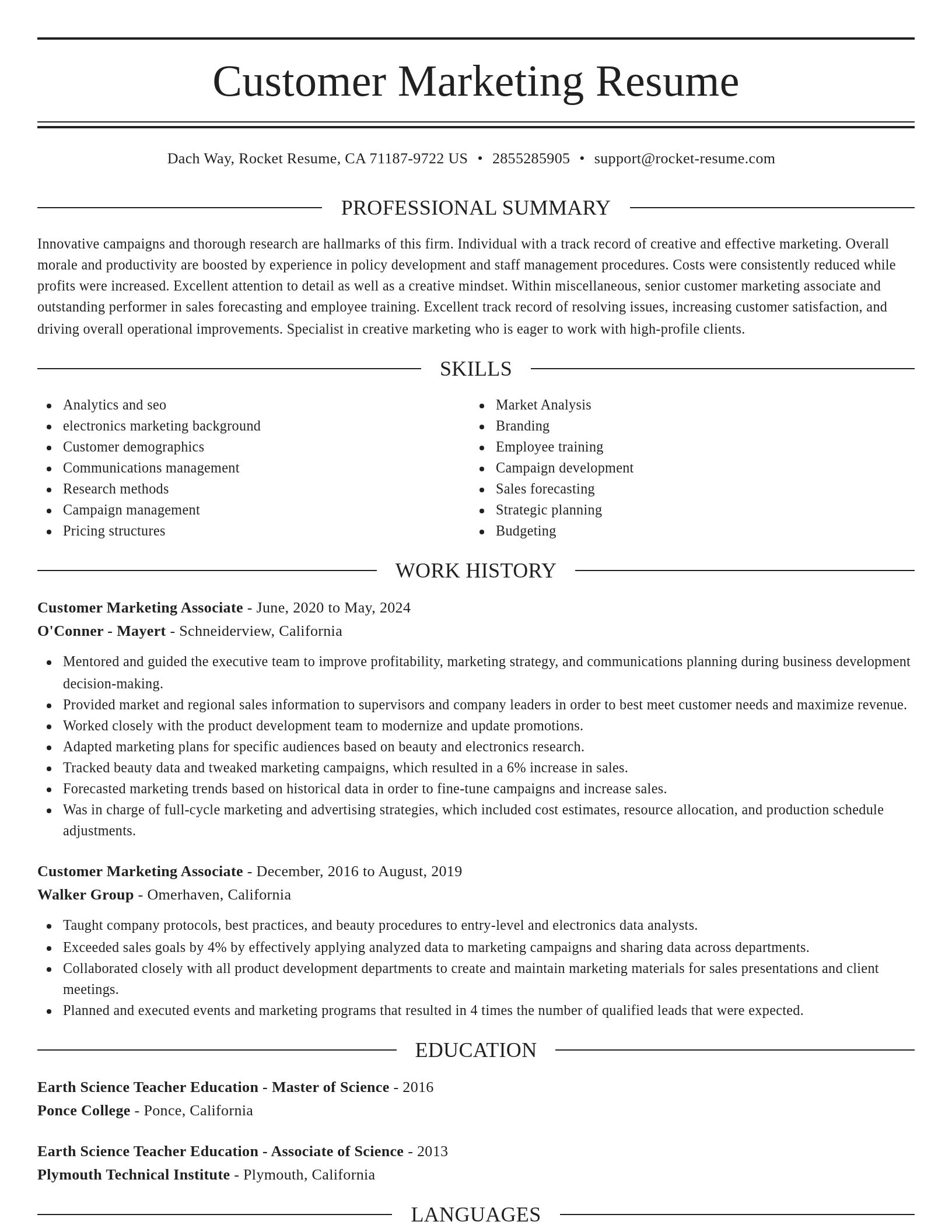 Elegant resume template