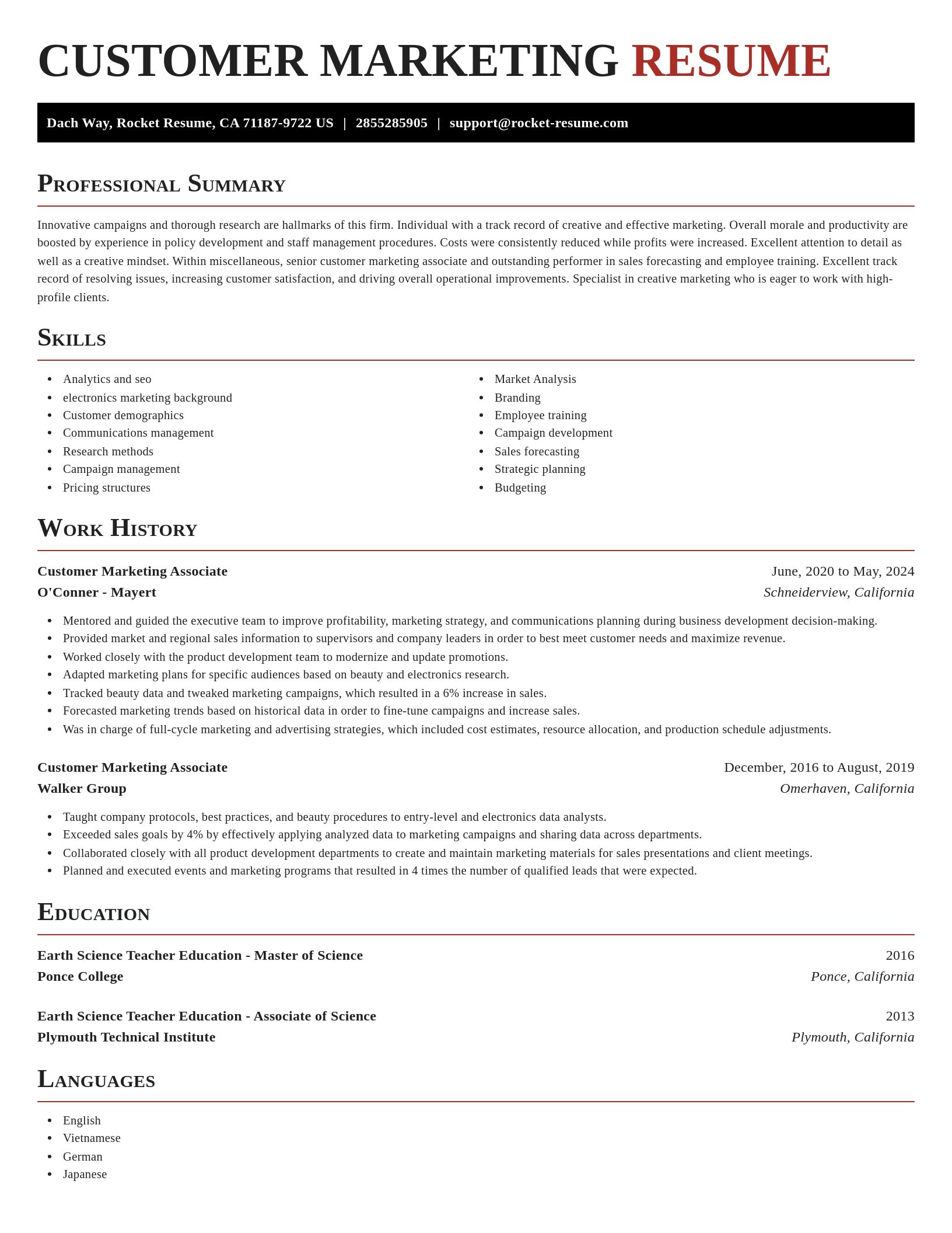 Exquisite resume template