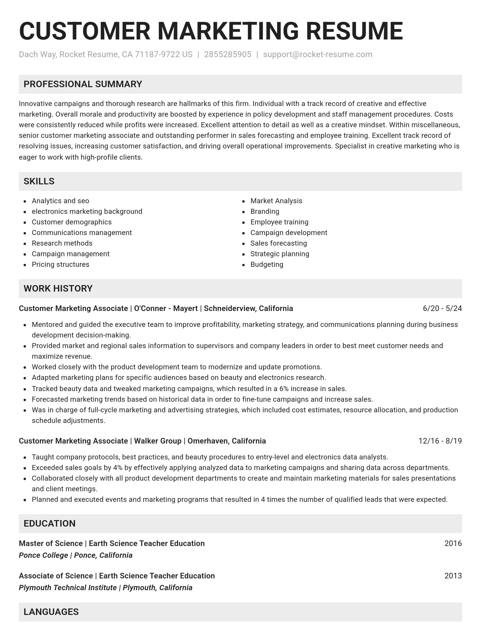 Genius resume template