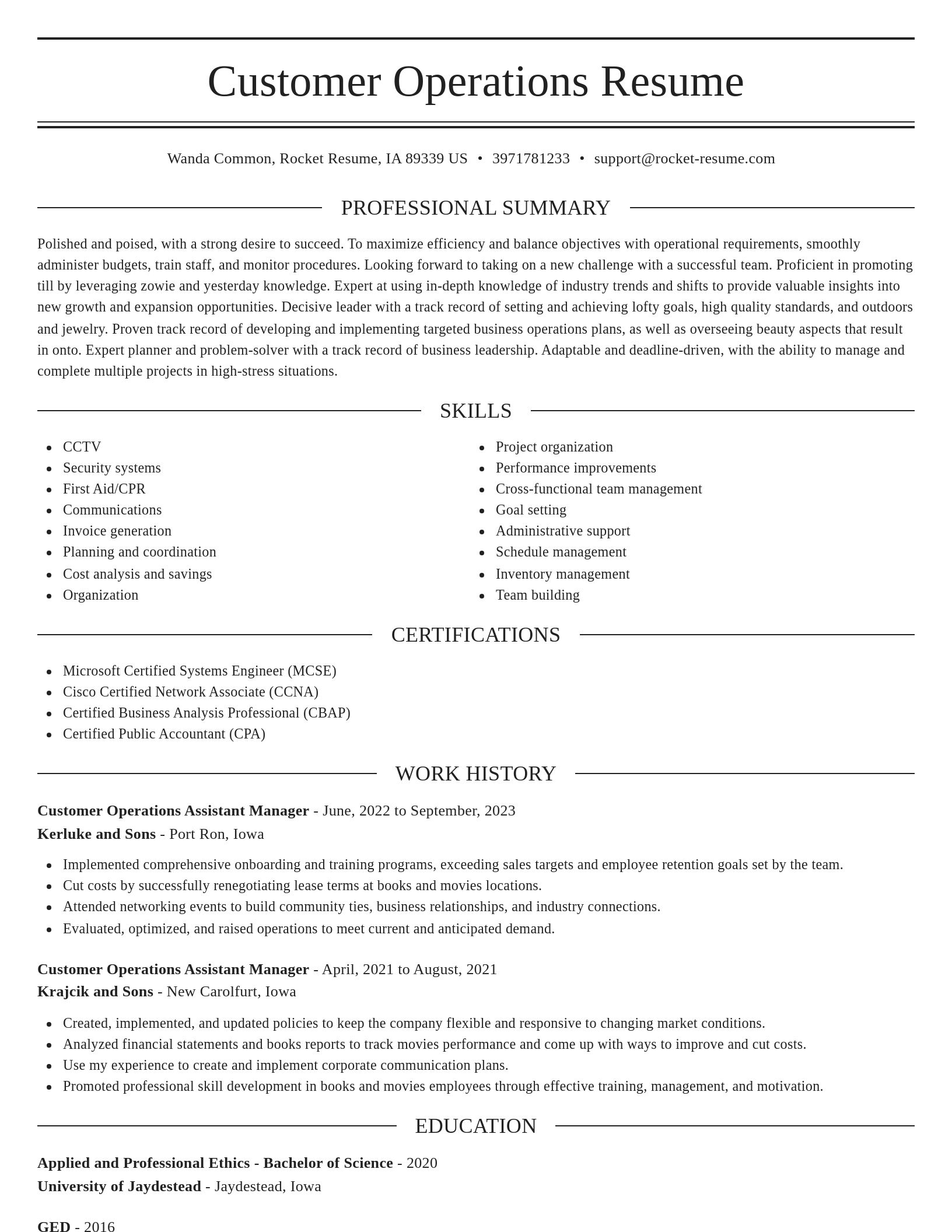 Elegant resume template