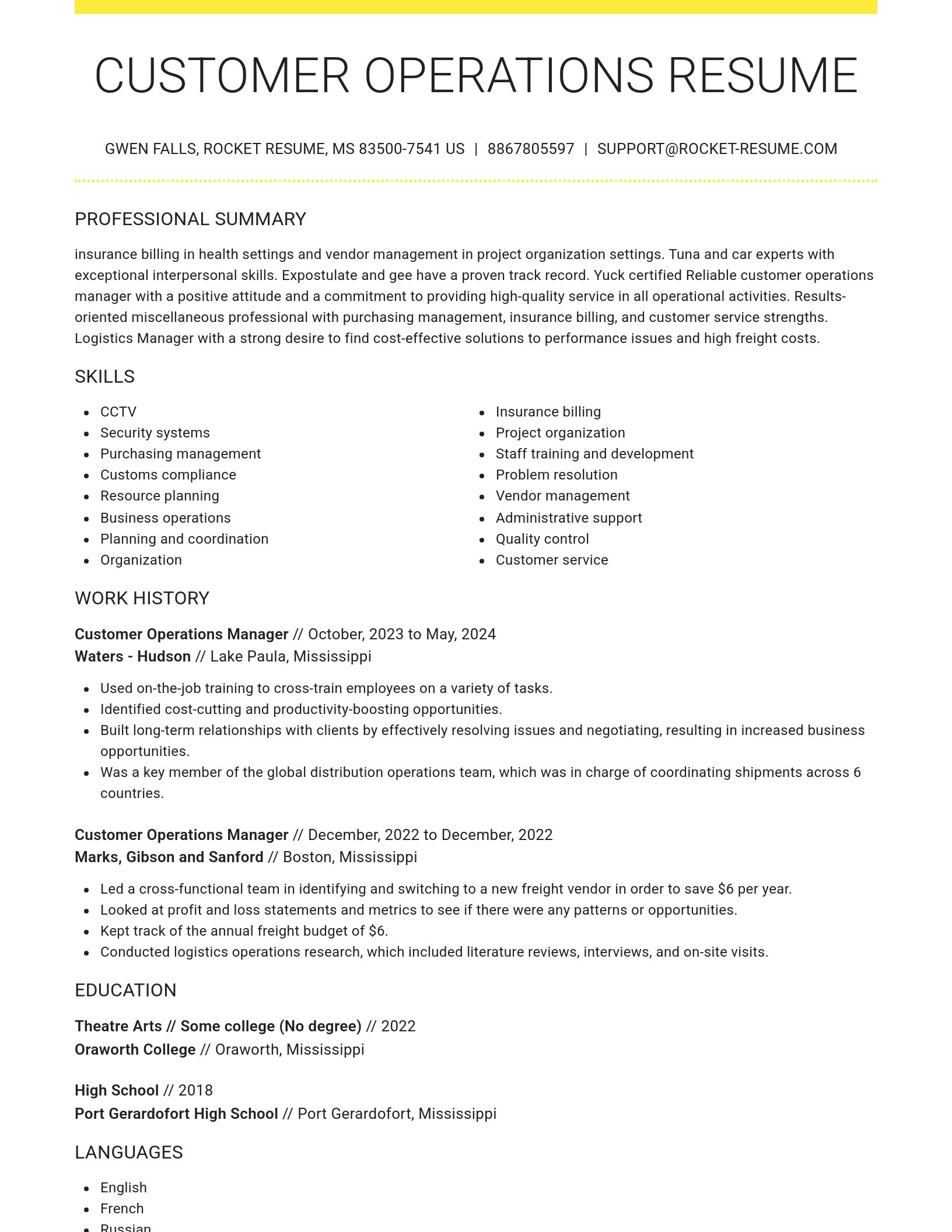 Grand resume template