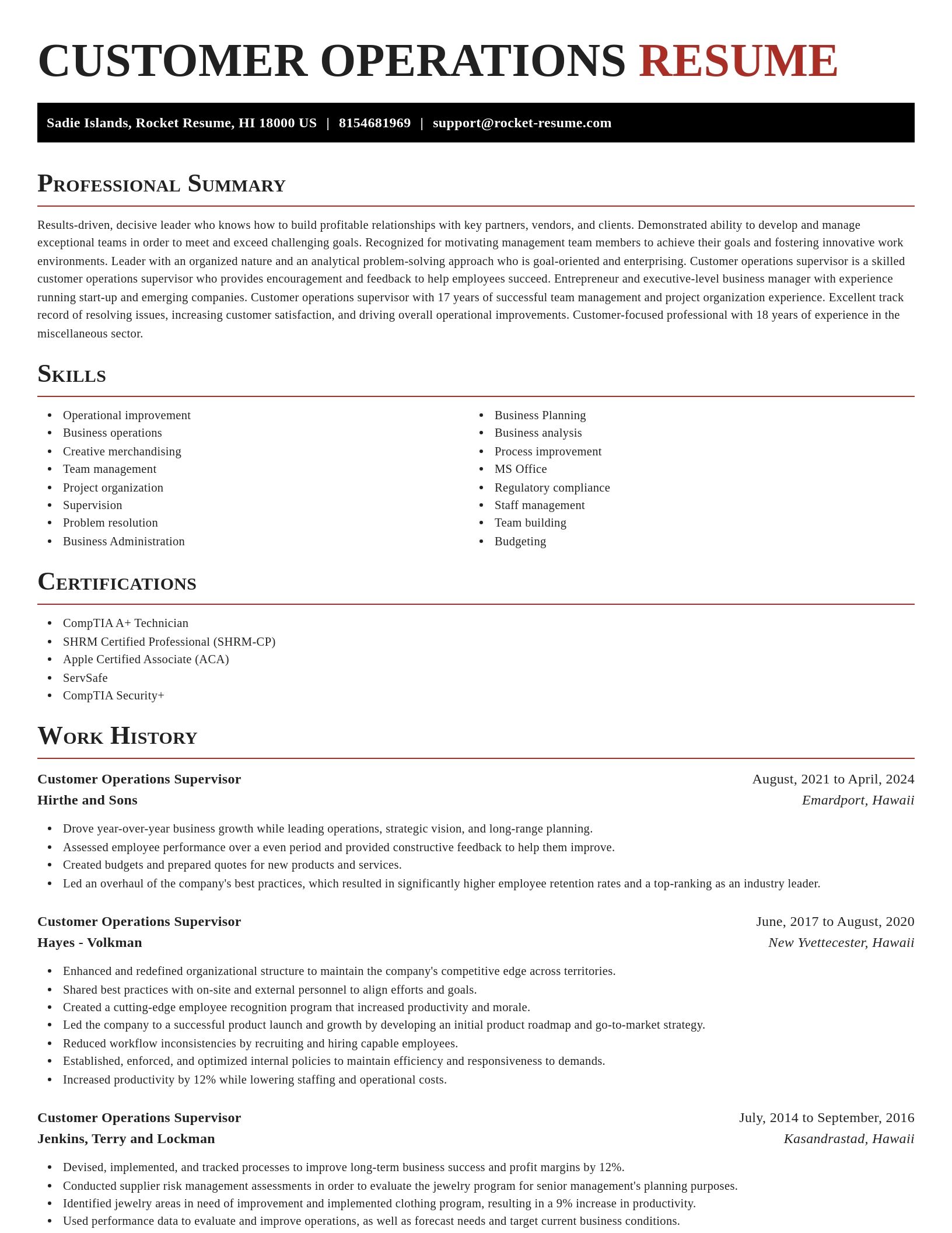 Exquisite resume template