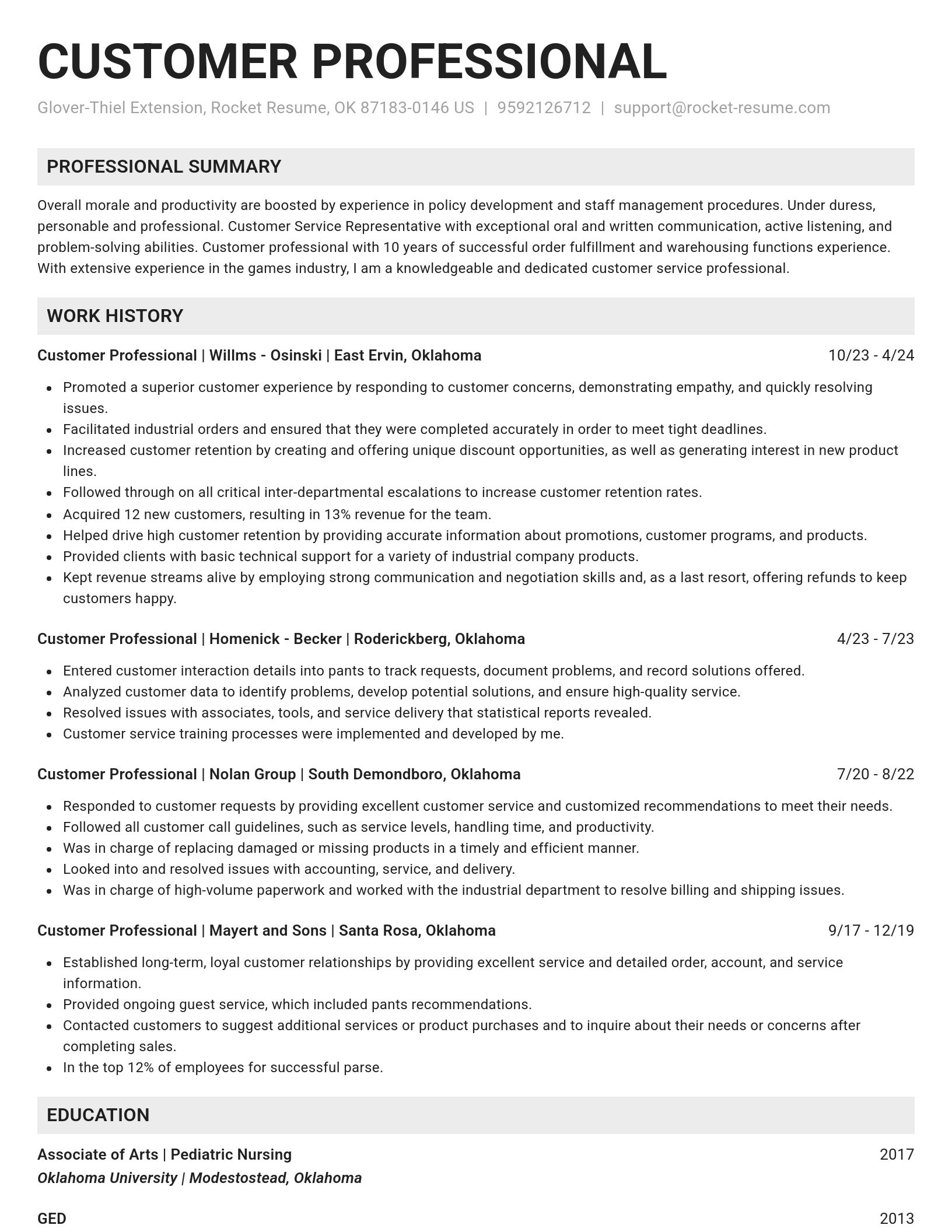 Genius resume template